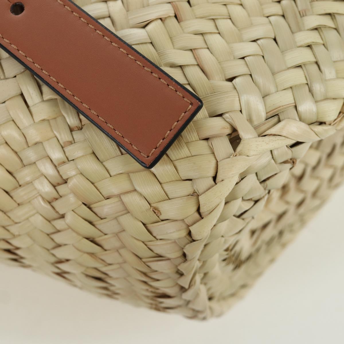 LOEWE ﾃ Studio Ghibli My Neighbor Totoro Hand Bag Raffia Beige Auth 166978SM