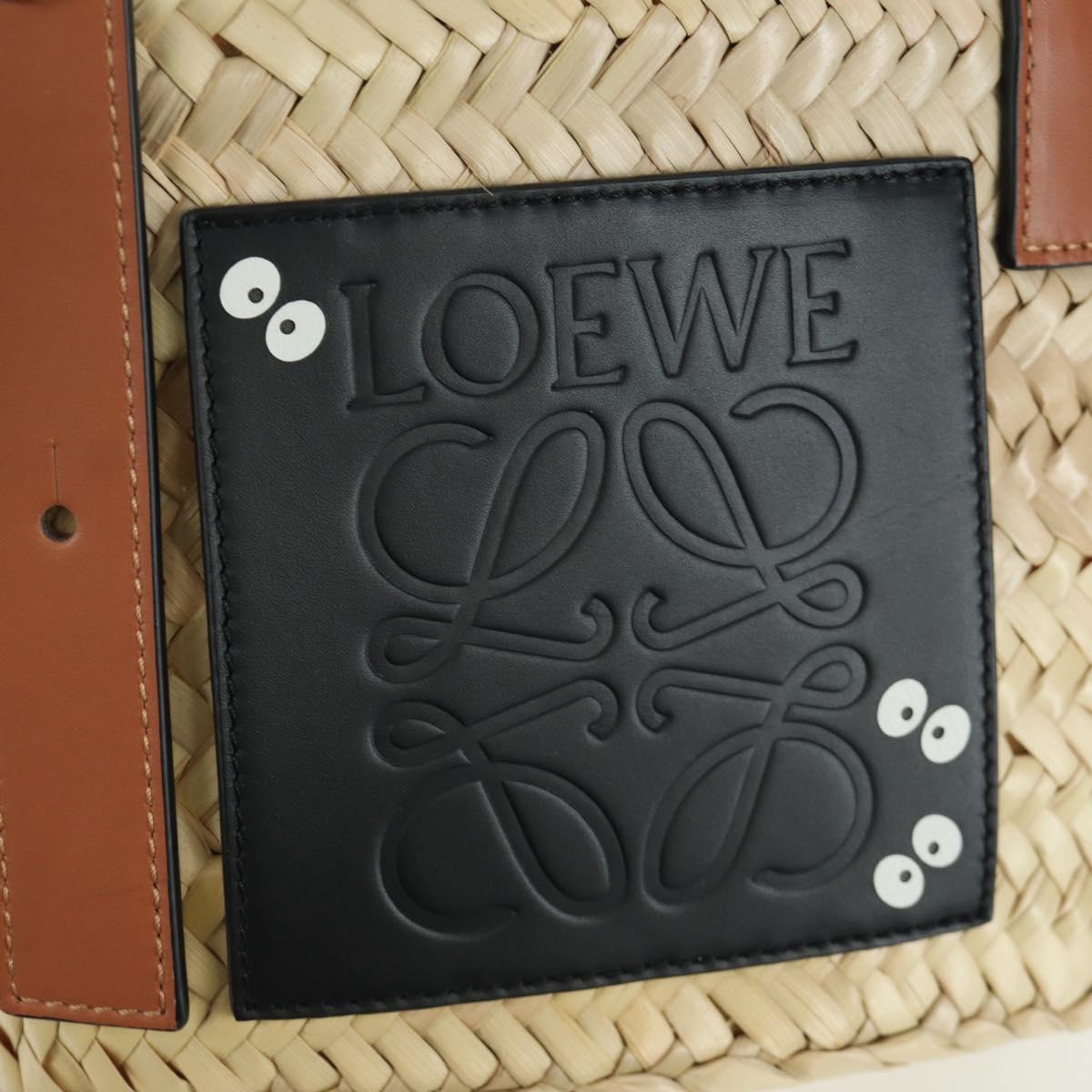 LOEWE ﾃ Studio Ghibli My Neighbor Totoro Hand Bag Raffia Beige Auth 166978SM