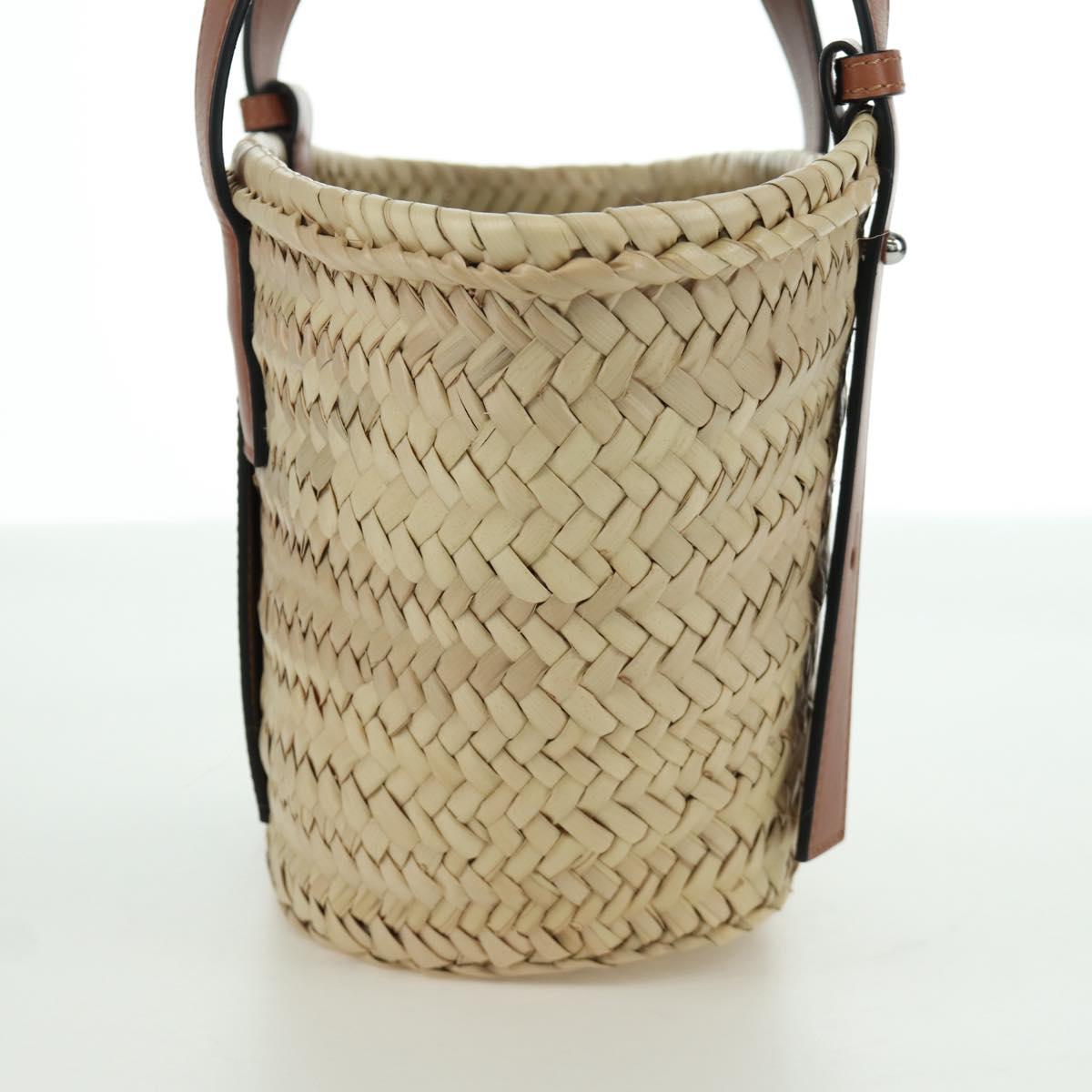 LOEWE ﾃ Studio Ghibli My Neighbor Totoro Hand Bag Raffia Beige Auth 166978SM