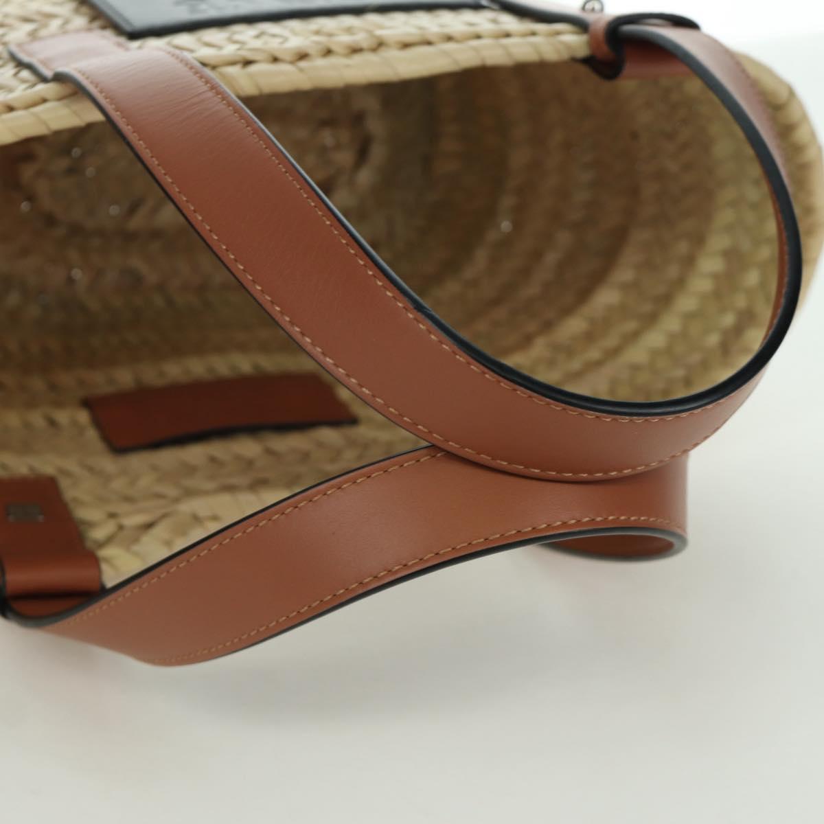 LOEWE ﾃ Studio Ghibli My Neighbor Totoro Hand Bag Raffia Beige Auth 166978SM