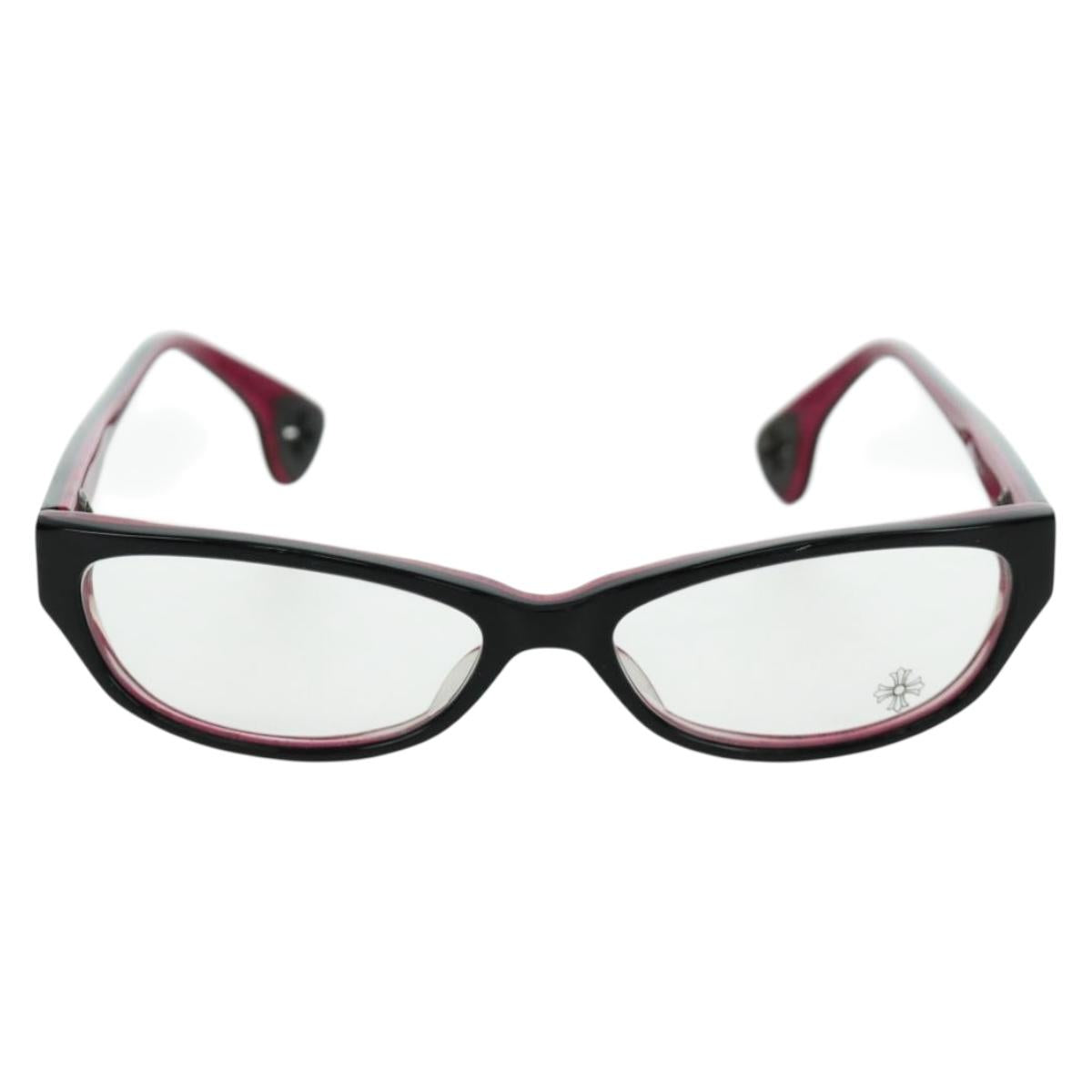 Chrome Hearts Glasses plastic Pink Black Auth 166985SM