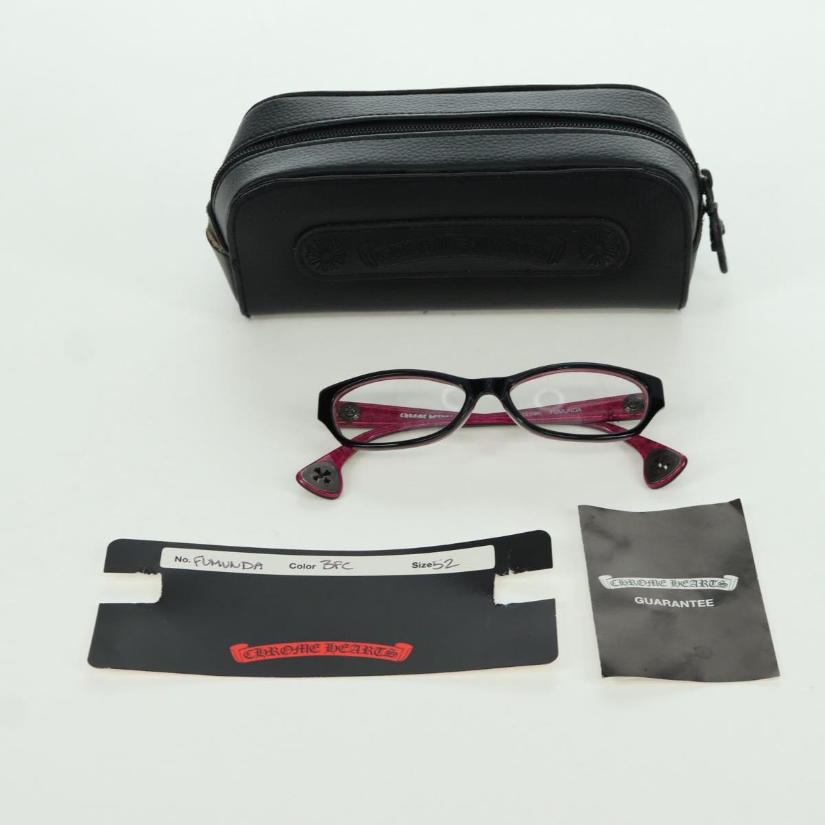 Chrome Hearts Glasses plastic Pink Black Auth 166985SM