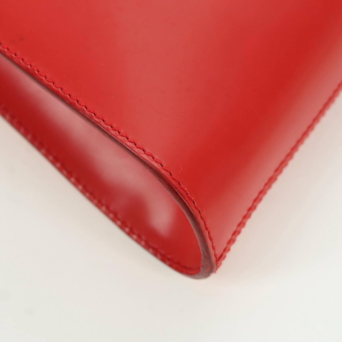 Salvatore Ferragamo Shoulder Bag Leather Red Silver Auth 166996A