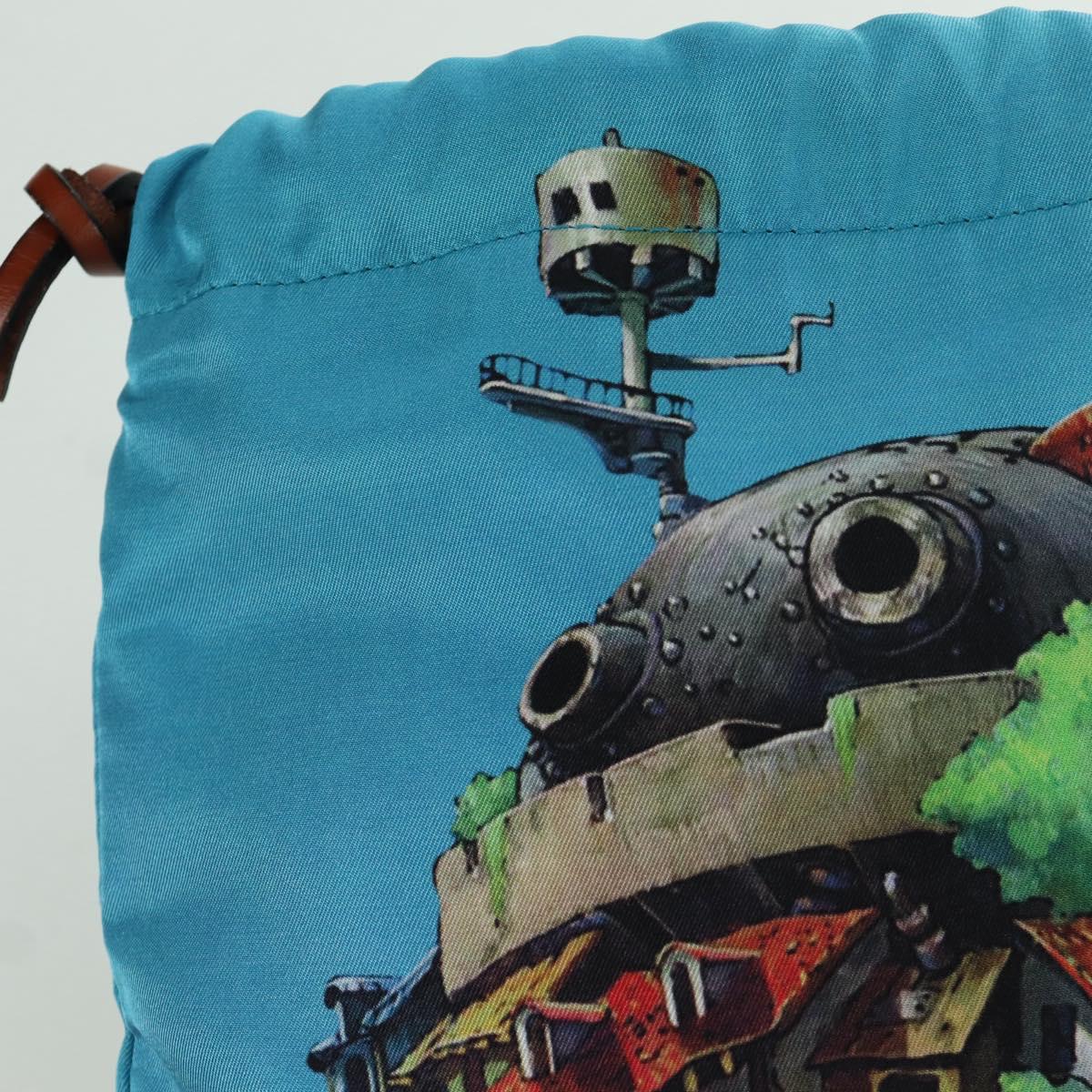 LOEWE ﾃ Studio Ghibli Howl's Moving Castle Pouch Canvas Multicolor Auth 166999SM