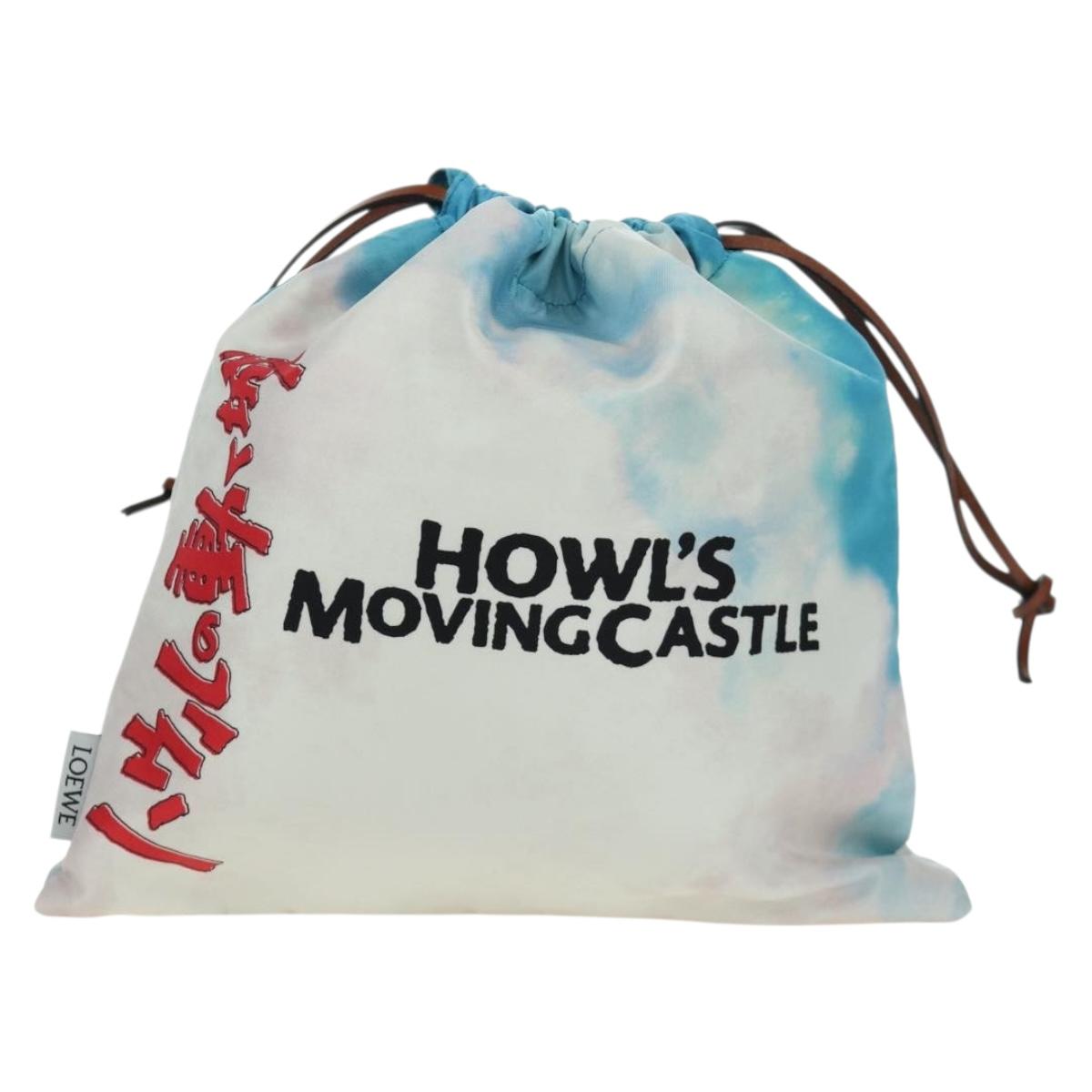 LOEWE ﾃ Studio Ghibli Howl's Moving Castle Pouch Canvas Multicolor Auth 166999SM