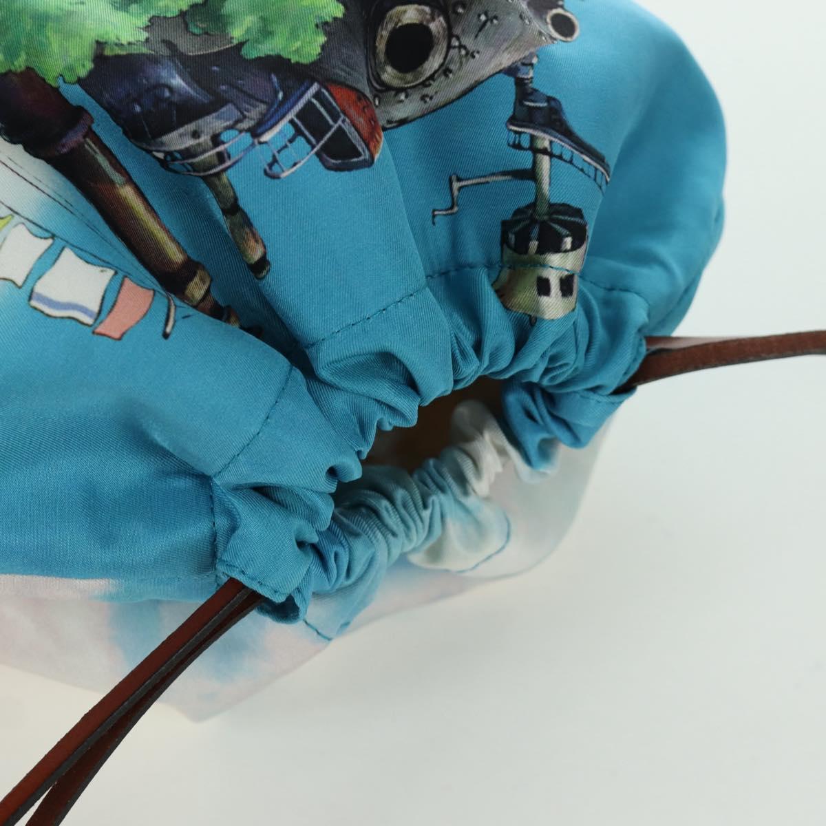 LOEWE ﾃ Studio Ghibli Howl's Moving Castle Pouch Canvas Multicolor Auth 166999SM