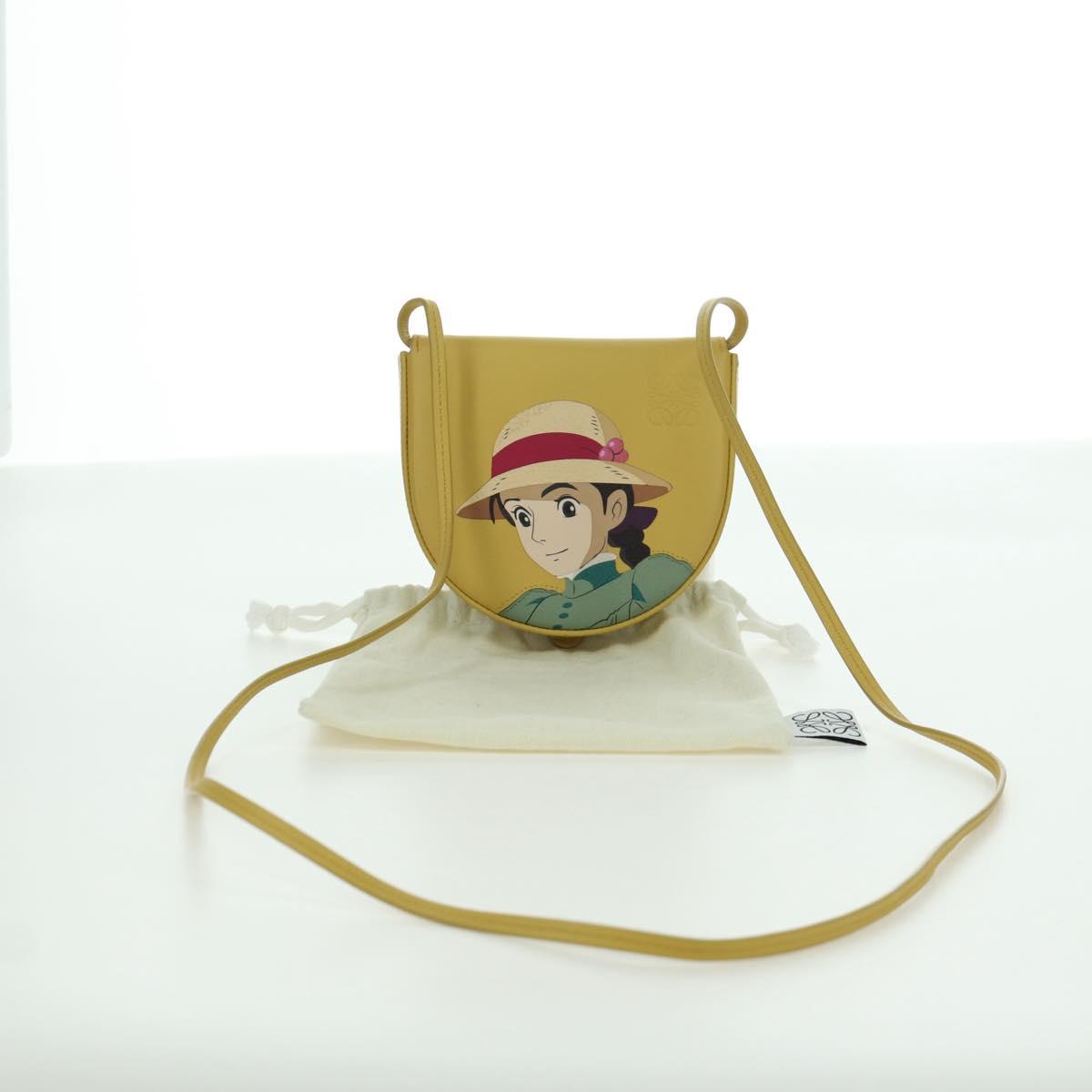 LOEWE ﾃ Studio Ghibli Howl's Moving Castle Heel Sophie Leather Auth 167002SM