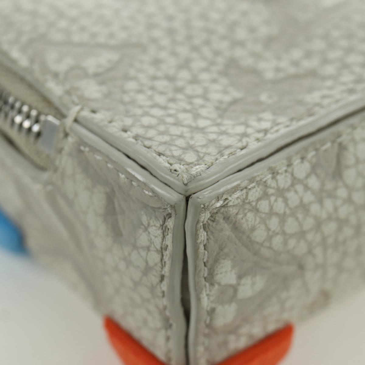 LOUIS VUITTON Monogram Taurillon Climbing Pouch Gray MP3383 LV Auth 167003SM