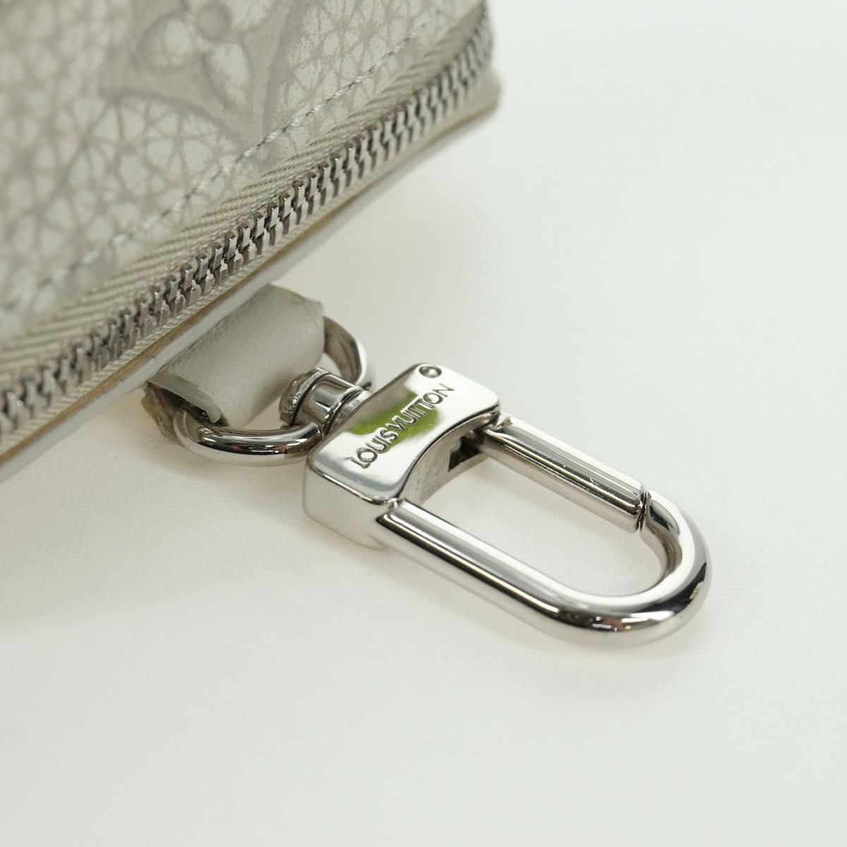LOUIS VUITTON Monogram Taurillon Climbing Pouch Gray MP3383 LV Auth 167003SM