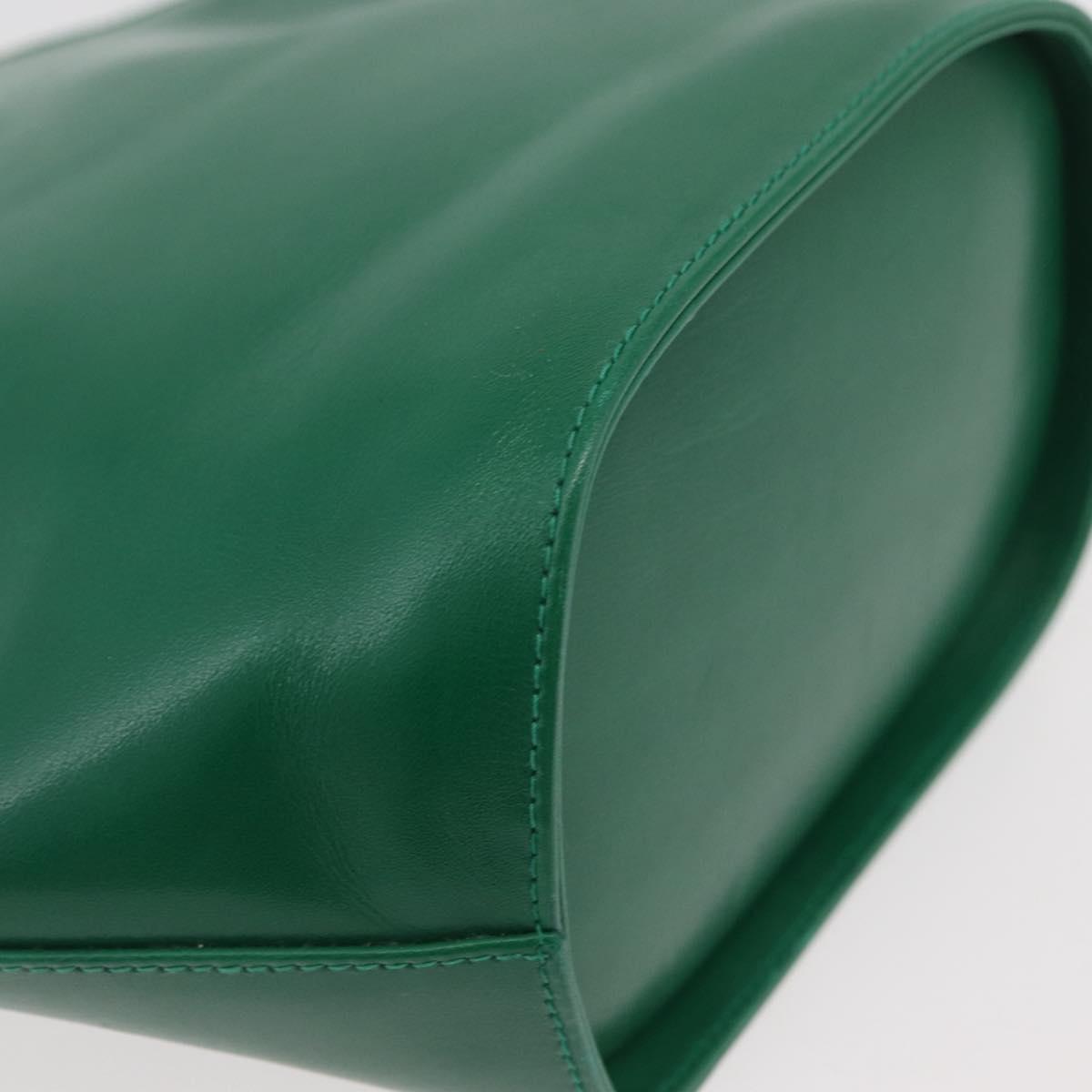 Salvatore Ferragamo Shoulder Bag Leather Green Gold Auth 167004A
