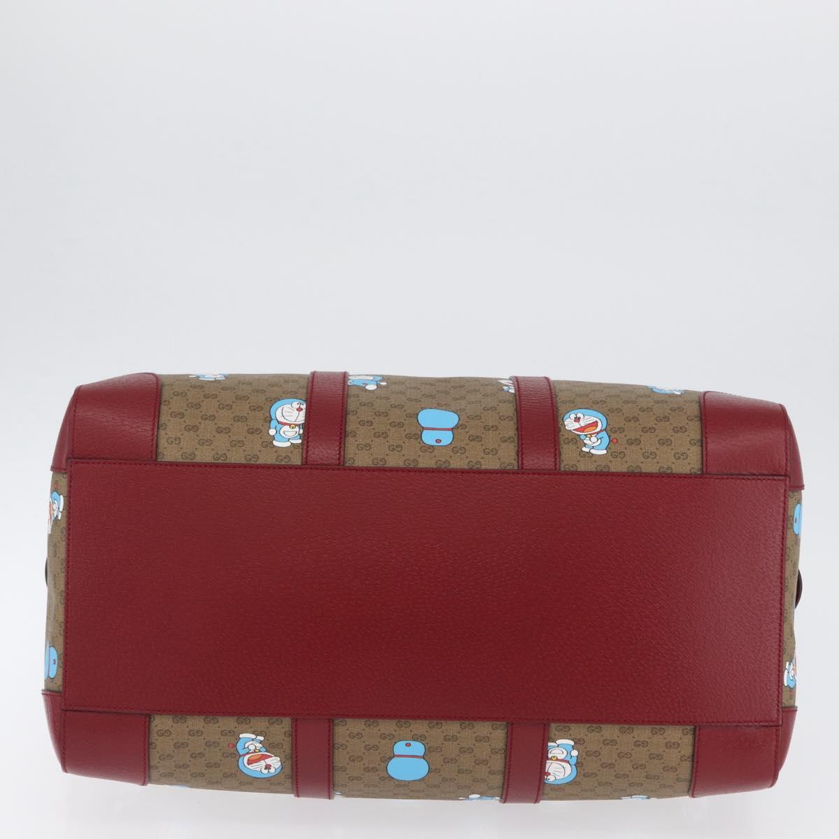 GUCCI Micro GG Supreme GUCCI × Doraemon Bag PVC 2way Beige 647815 Auth 167008SM