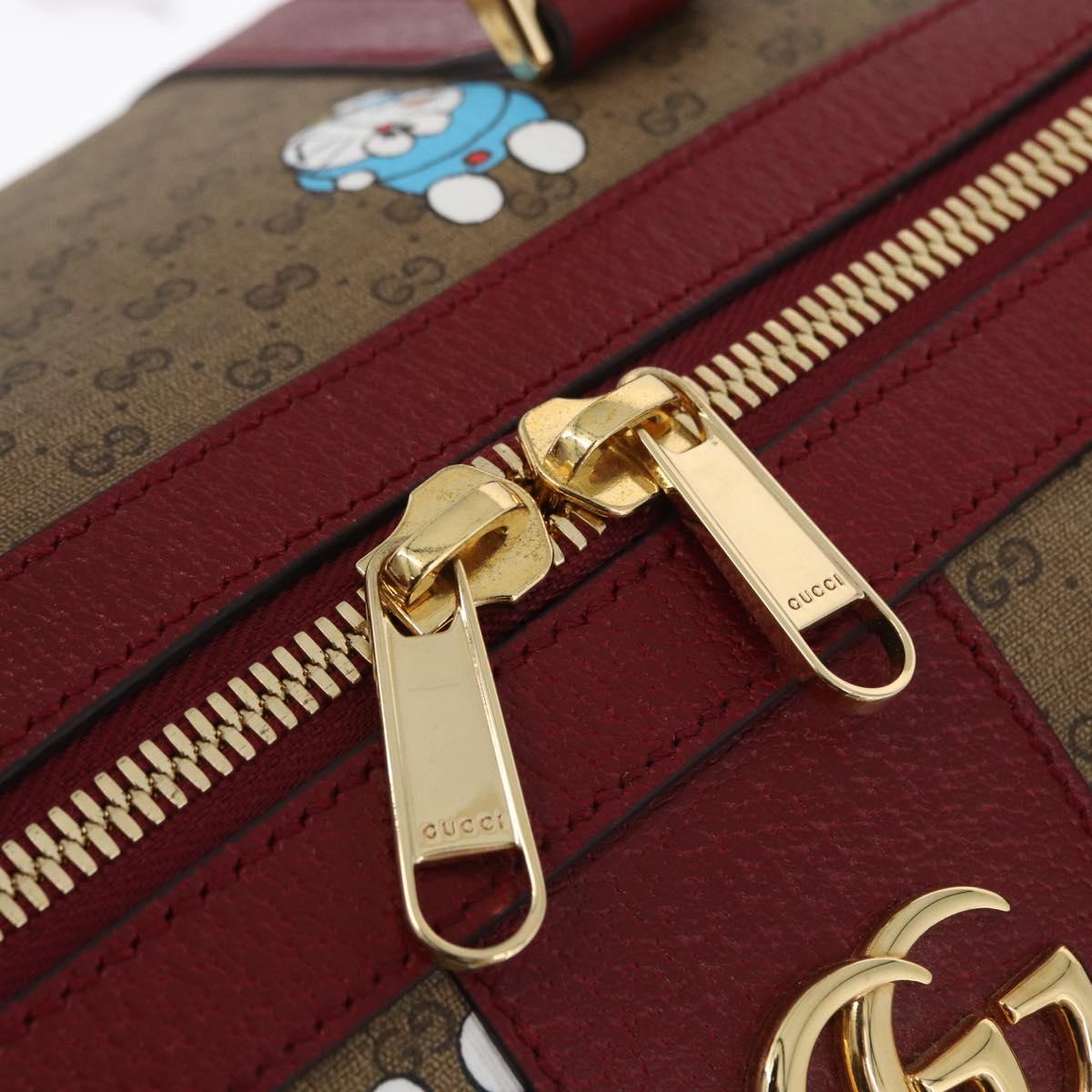 GUCCI Micro GG Supreme GUCCI × Doraemon Bag PVC 2way Beige 647815 Auth 167008SM