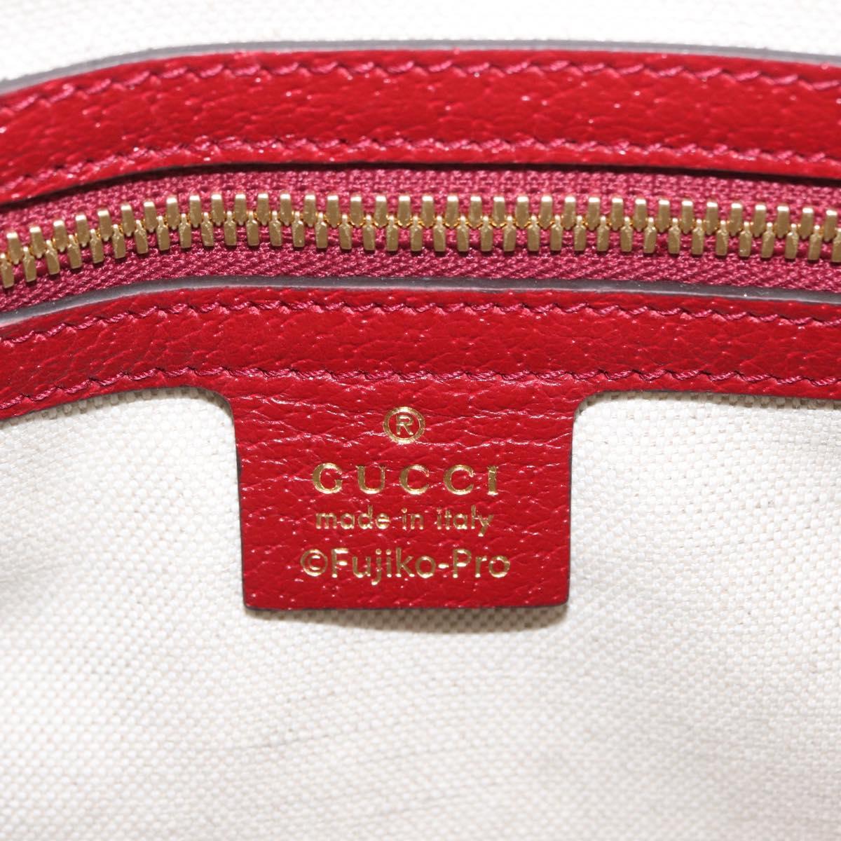GUCCI Micro GG Supreme GUCCI × Doraemon Bag PVC 2way Beige 647815 Auth 167008SM