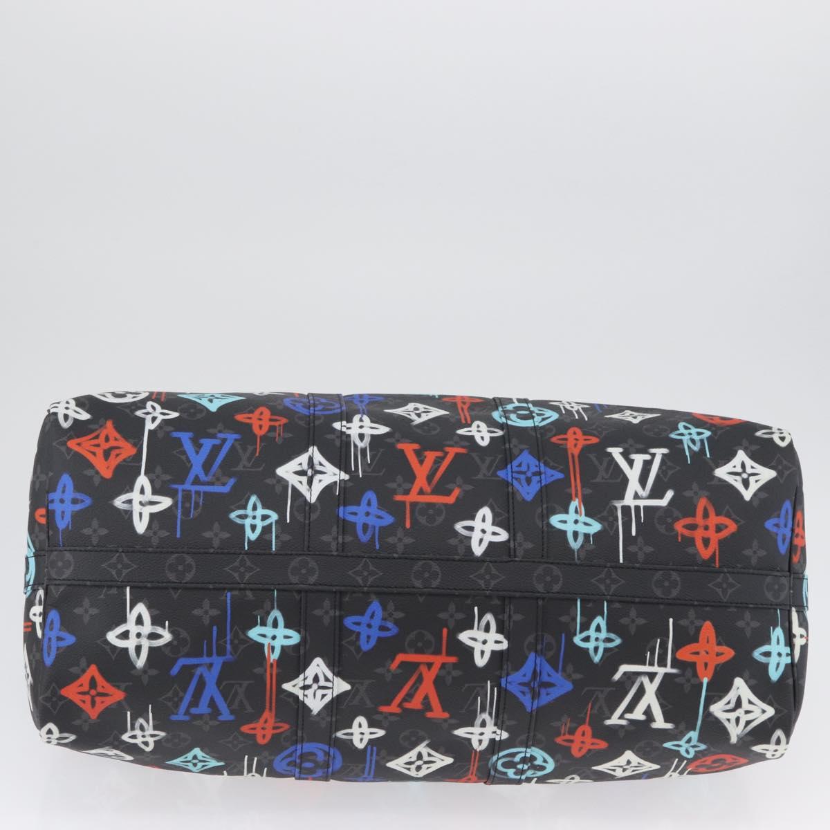 LOUIS VUITTON Monogram Eclipse Keepall Bandouliere 50 Bag M21384 Auth 167009SM