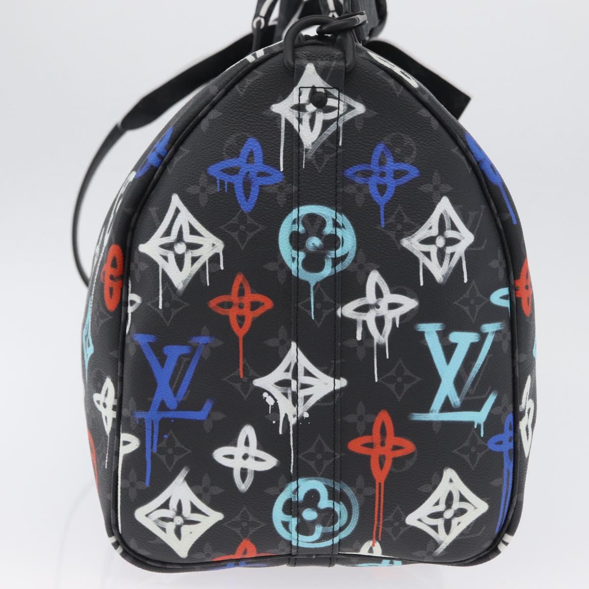 LOUIS VUITTON Monogram Eclipse Keepall Bandouliere 50 Bag M21384 Auth 167009SM
