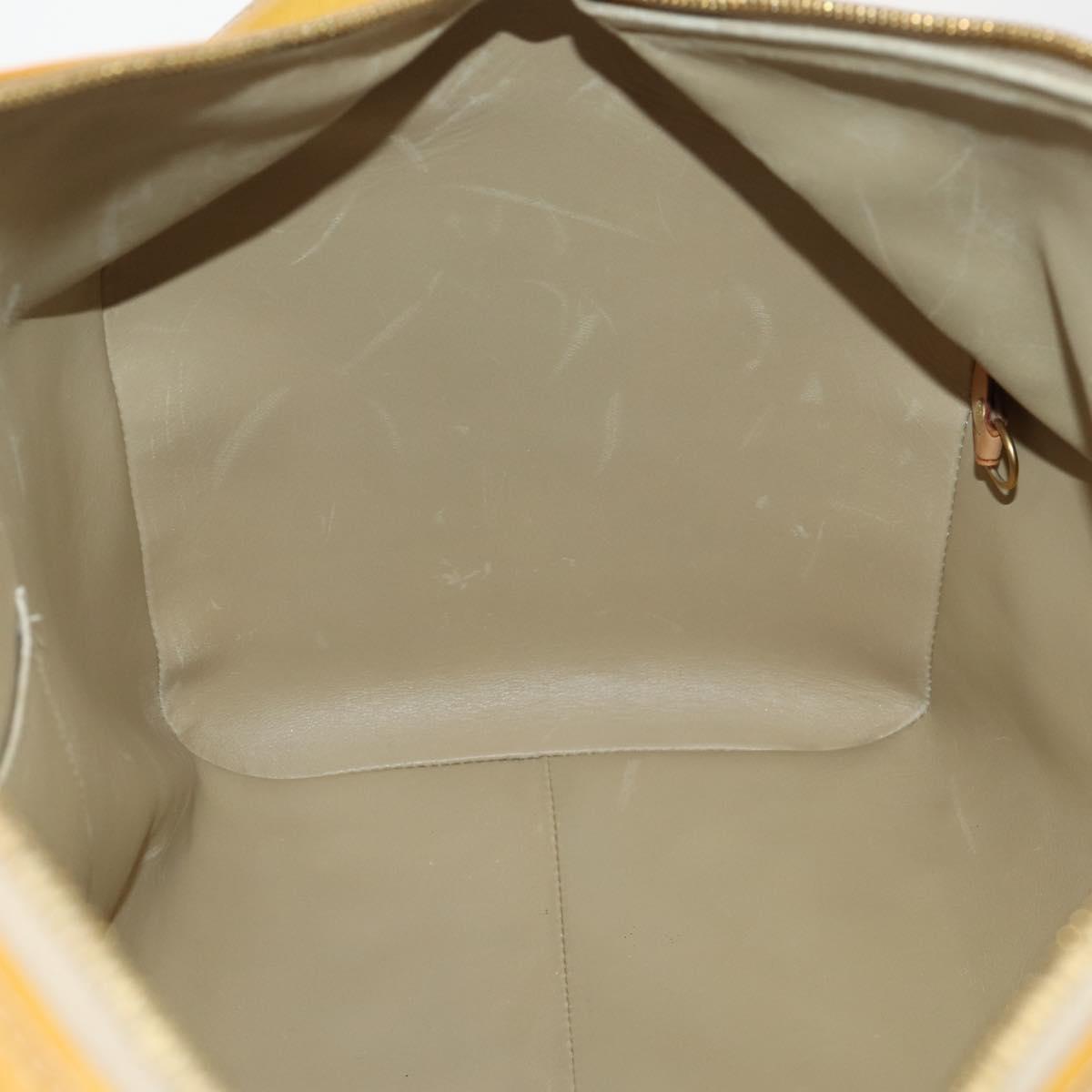 LOUIS VUITTON Monogram Vernis Mercer Boston Bag Beige M91000 LV Auth 167011A