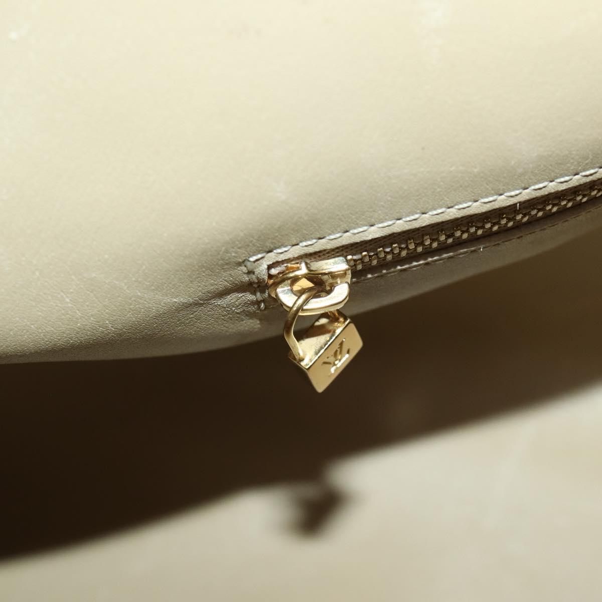LOUIS VUITTON Monogram Vernis Mercer Boston Bag Beige M91000 LV Auth 167011A