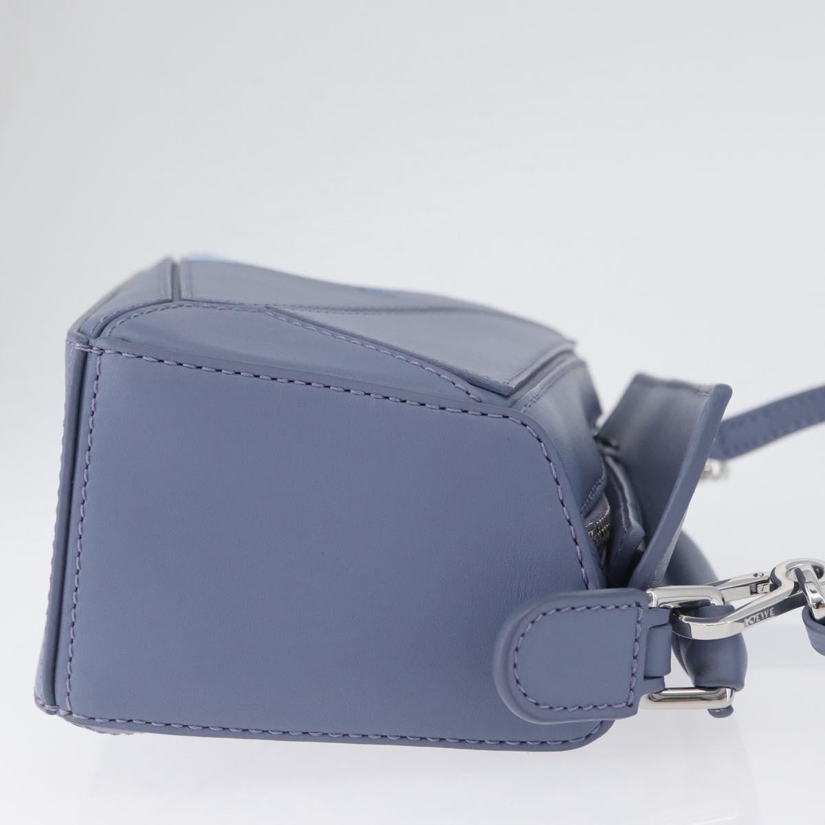 LOEWE Ghibli Mini Puzzle Bag Studio Ghibli Calcifer Leather Blue Auth 167017SM