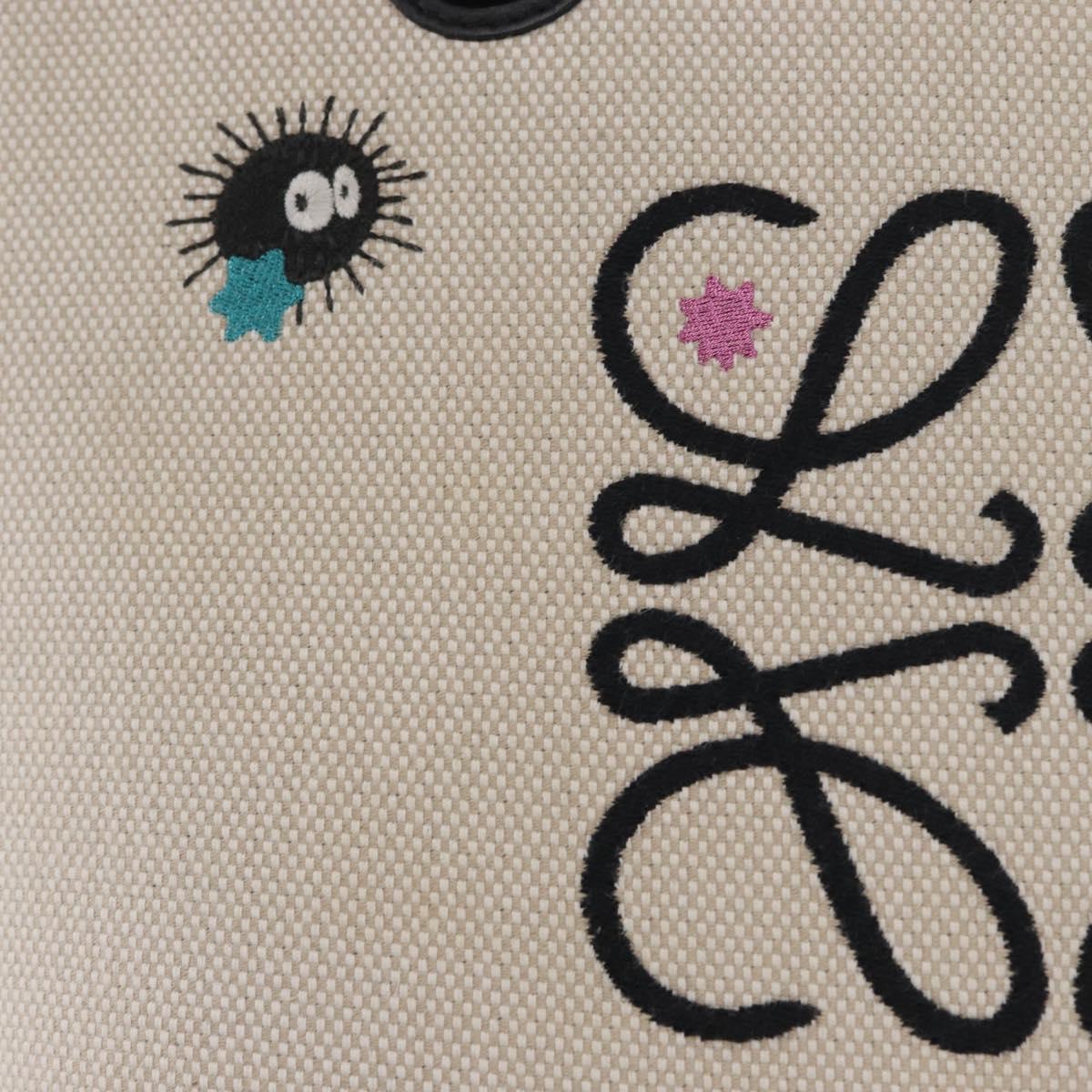 LOEWE × Studio Ghibli Susuwatari Spirited Away Bag Canvas Cream Auth 167021SM