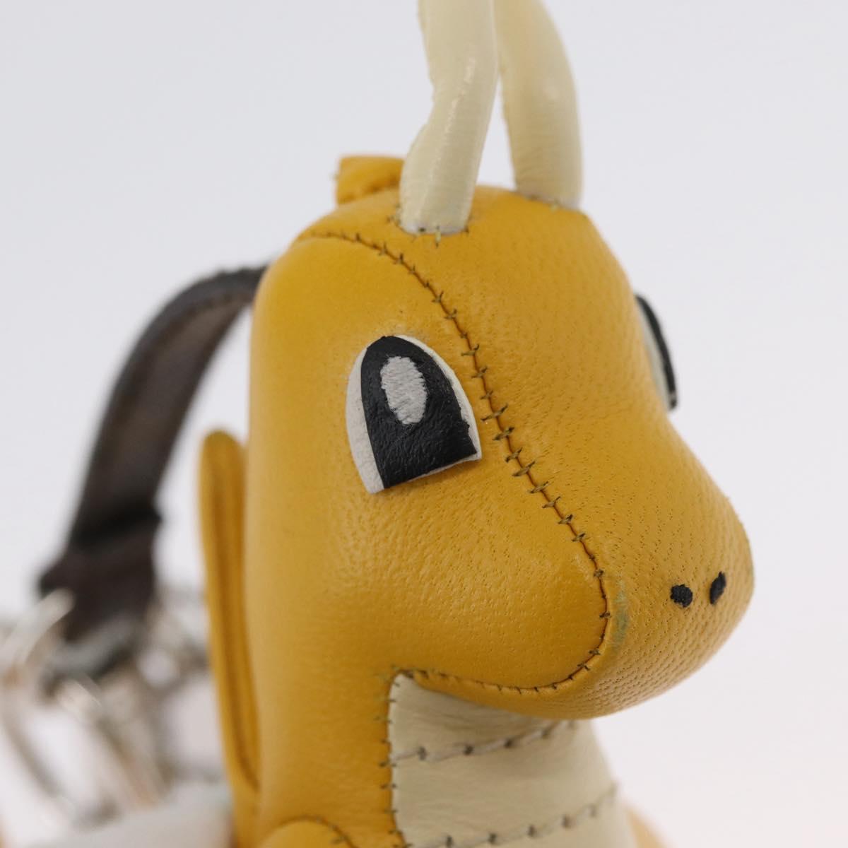 FENDI FENDI x FRGMT x POKÉMON Pokémon Charm Leather Yellow Auth 167029SM