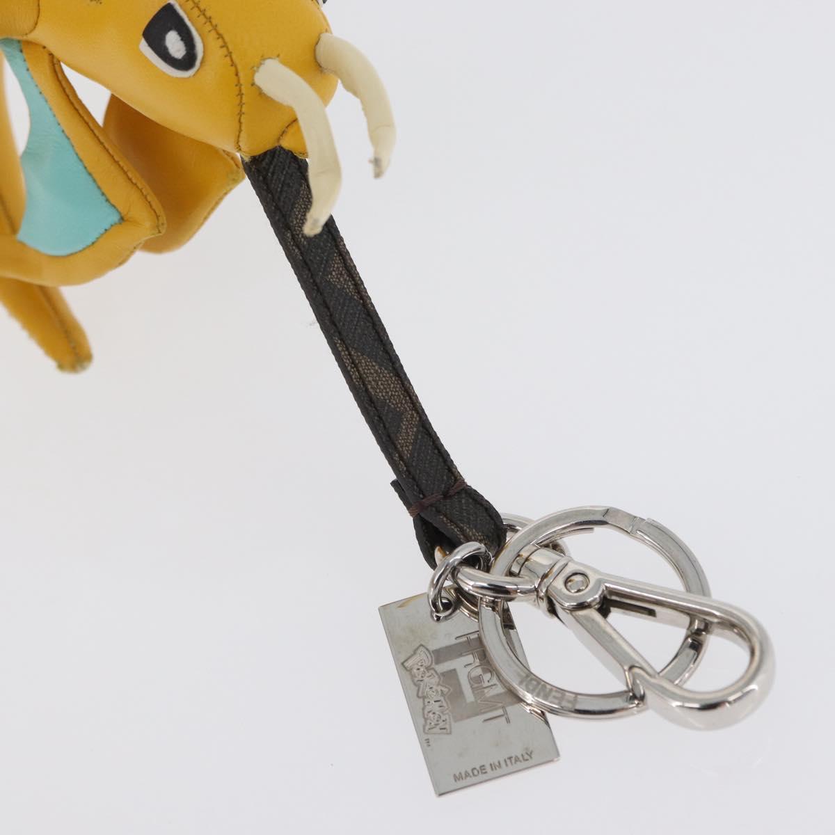 FENDI FENDI x FRGMT x POKÉMON Pokémon Charm Leather Yellow Auth 167029SM