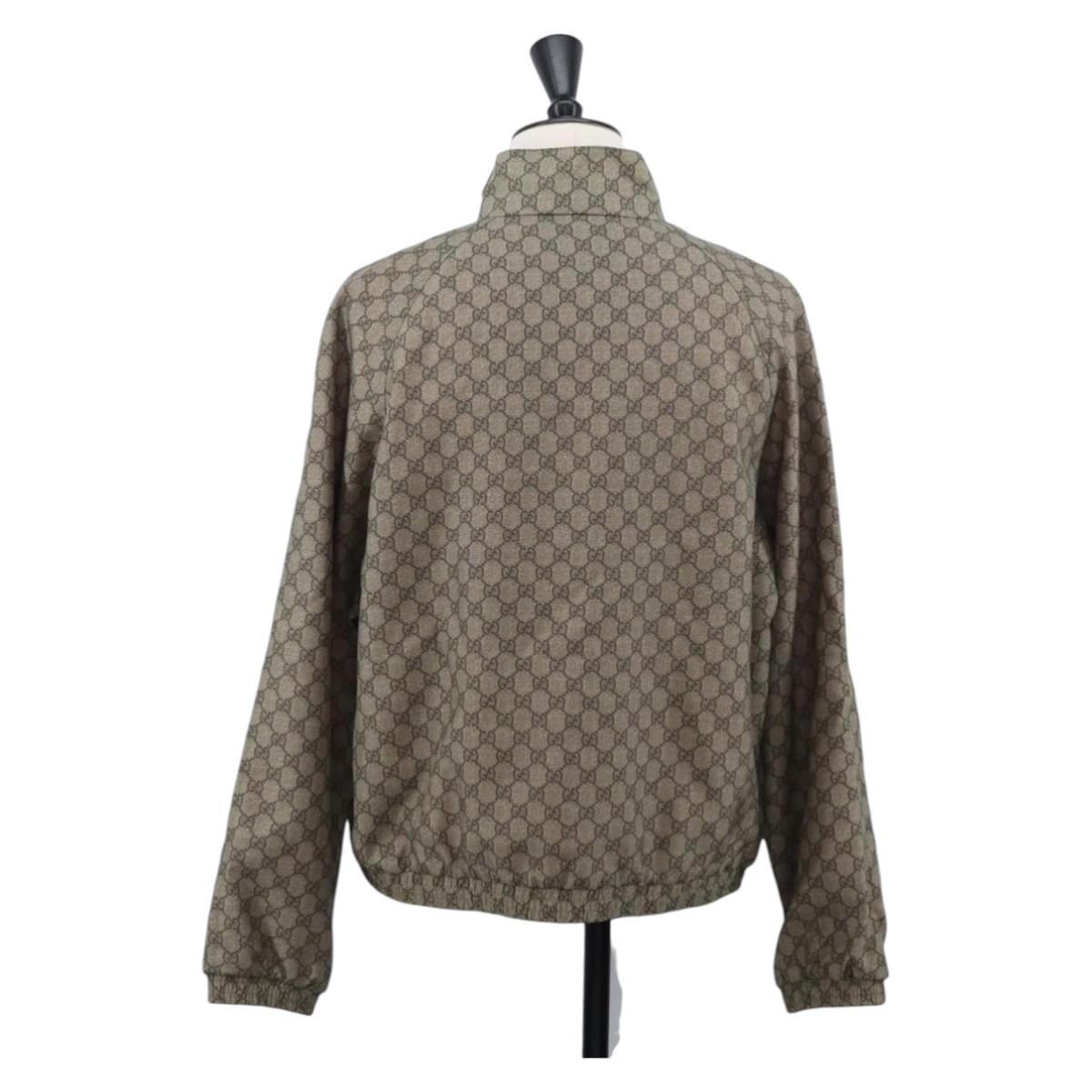 GUCCI GG Supreme Donald Duck Blouson PVC Beige Auth 167030SM