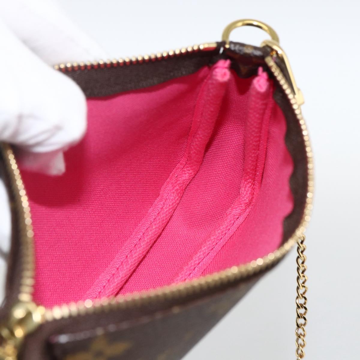 LOUIS VUITTON Monogram Vivienne Mini Pochette Accessoires M81633 Auth 167031SM