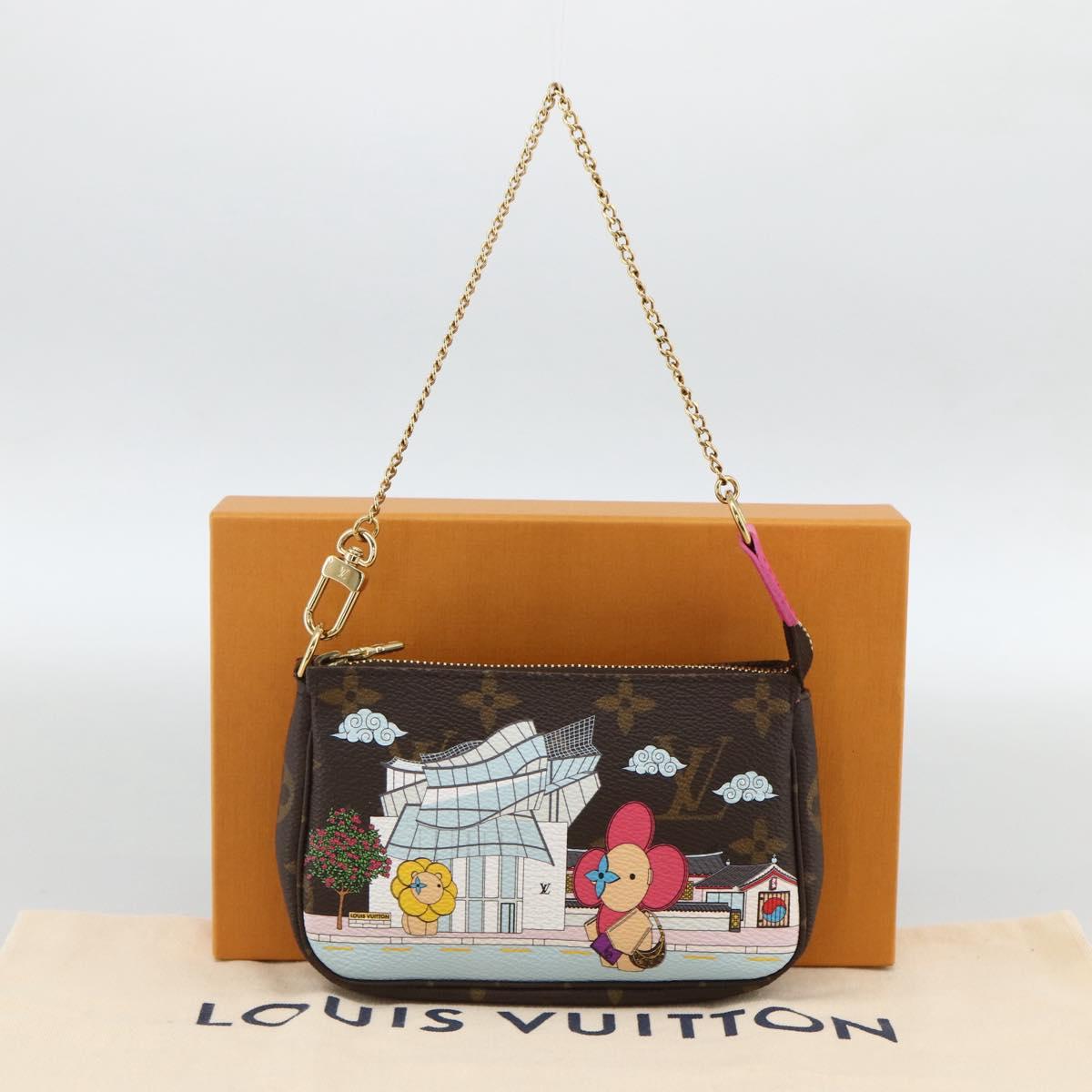 LOUIS VUITTON Monogram Vivienne Mini Pochette Accessoires M81633 Auth 167031SM