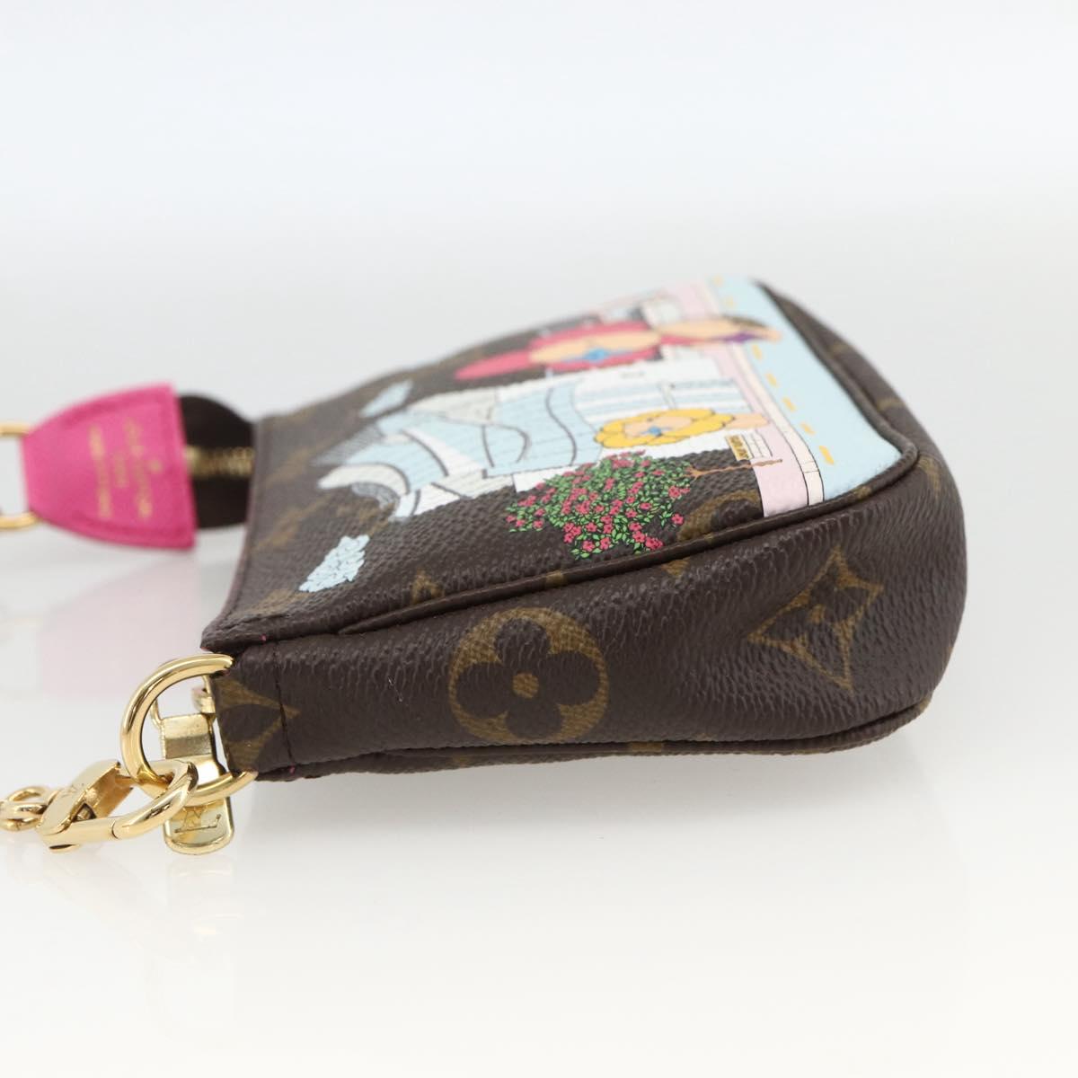 LOUIS VUITTON Monogram Vivienne Mini Pochette Accessoires M81633 Auth 167031SM
