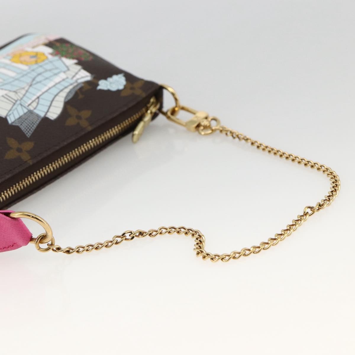 LOUIS VUITTON Monogram Vivienne Mini Pochette Accessoires M81633 Auth 167031SM