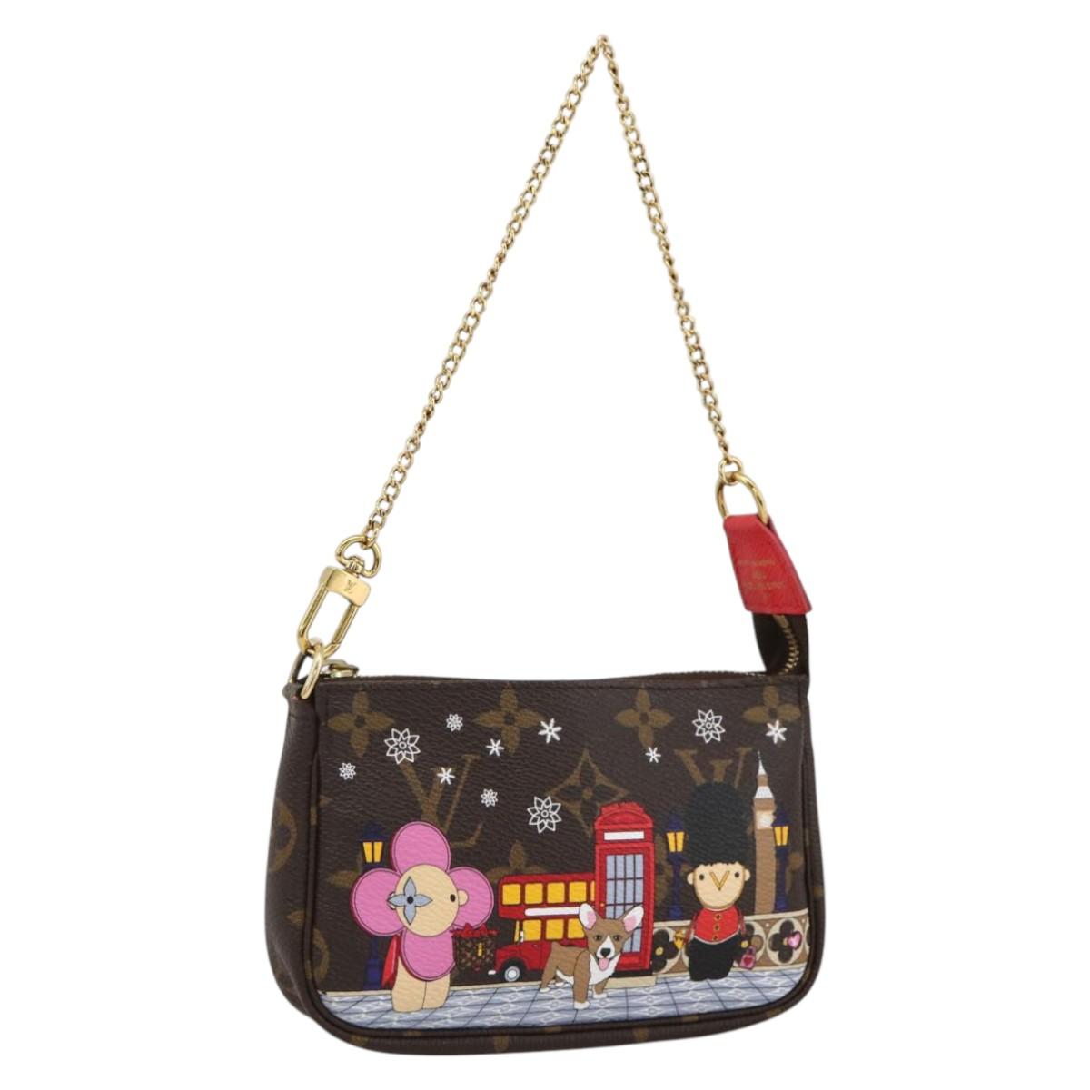 LOUIS VUITTON Monogram Vivienne Mini Pochette Accessoires M80863 Auth 167032SM