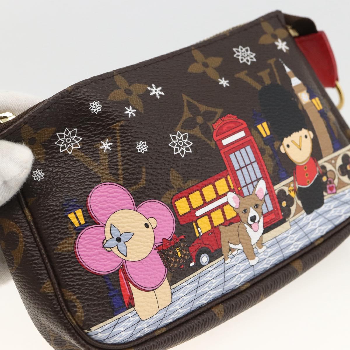 LOUIS VUITTON Monogram Vivienne Mini Pochette Accessoires M80863 Auth 167032SM