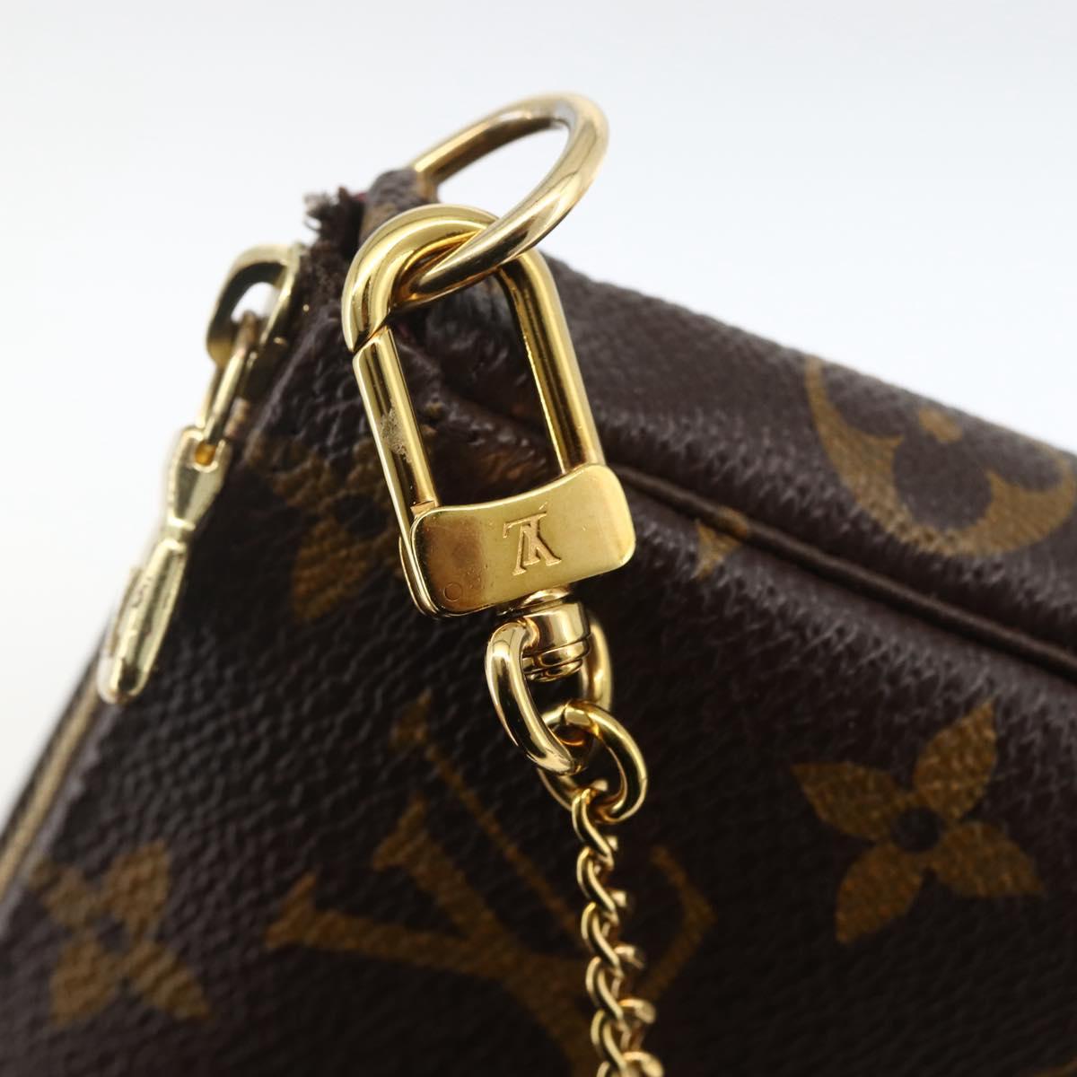 LOUIS VUITTON Monogram Vivienne Mini Pochette Accessoires M81637 Auth 167034SM