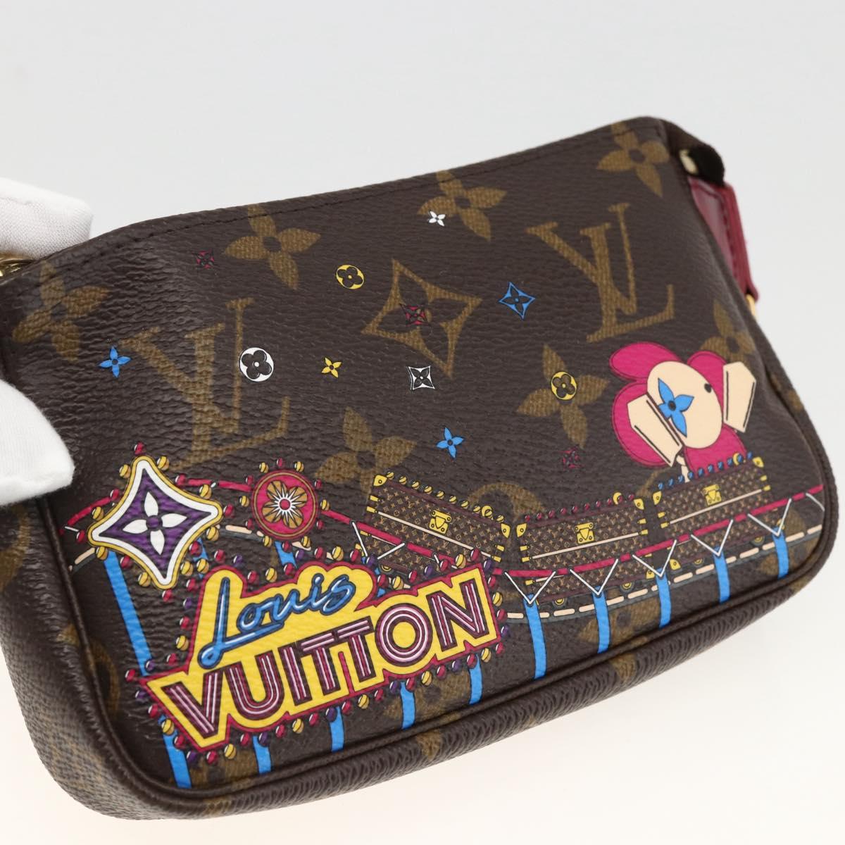 LOUIS VUITTON Monogram Vivienne Mini Pochette Accessoires M81637 Auth 167034SM