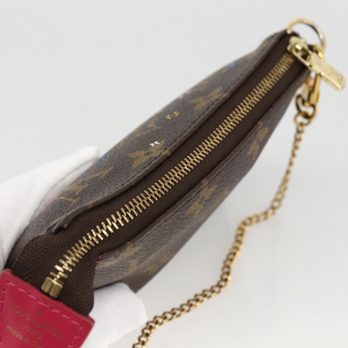 LOUIS VUITTON Monogram Vivienne Mini Pochette Accessoires M81637 Auth 167034SM