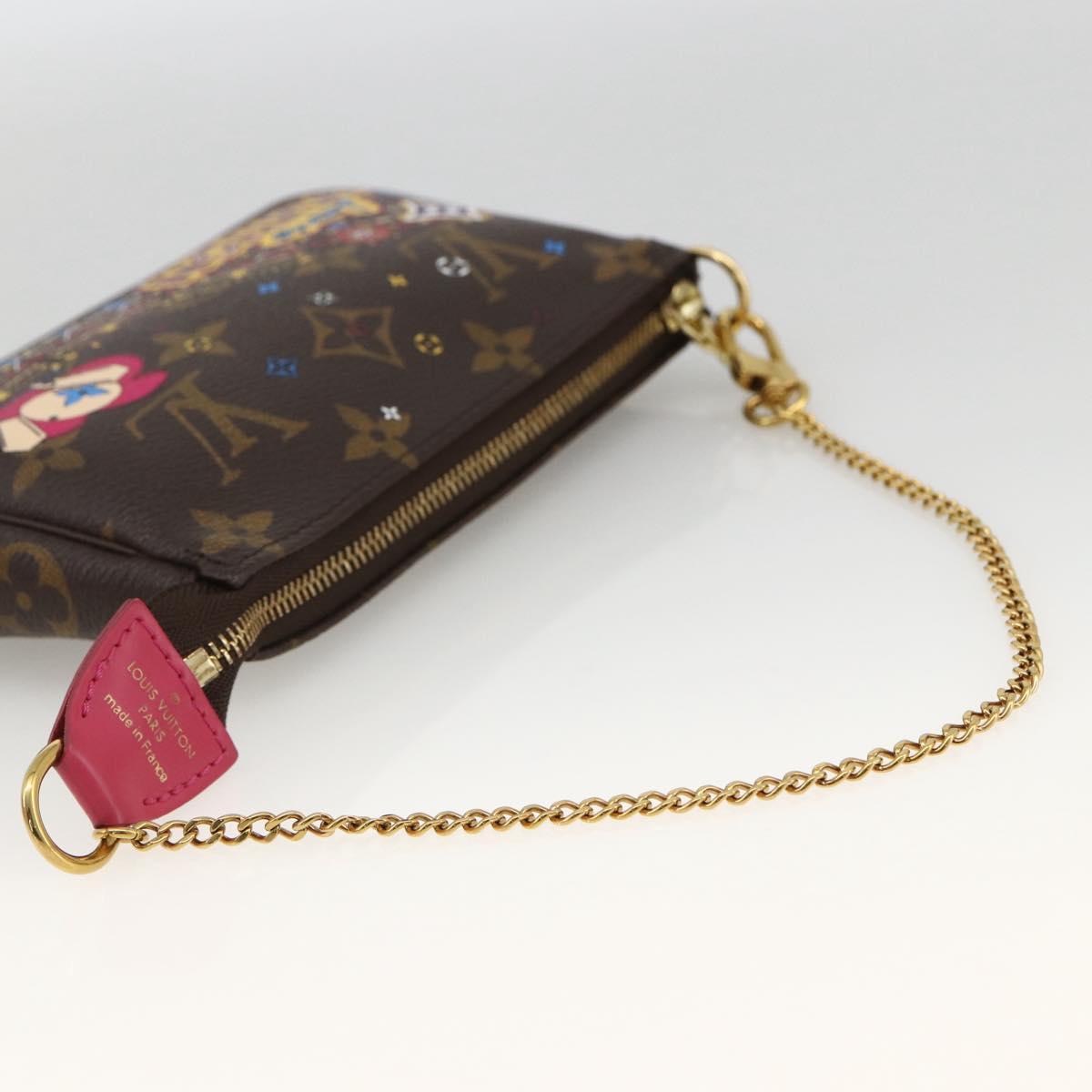 LOUIS VUITTON Monogram Vivienne Mini Pochette Accessoires M81637 Auth 167034SM