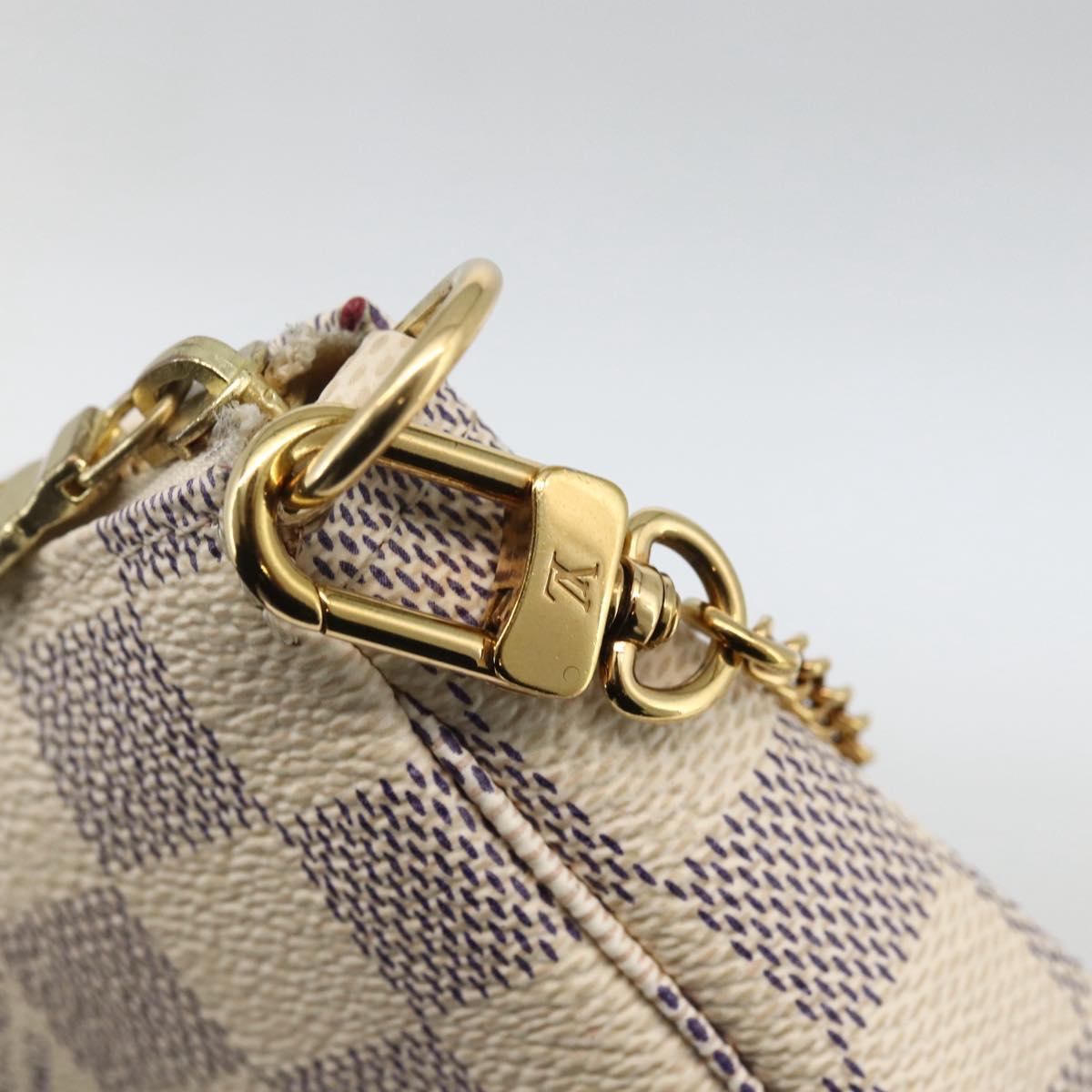 LOUIS VUITTON Azur Vivienne Mini Pochette Accessoires N60487 LV Auth 167035SM