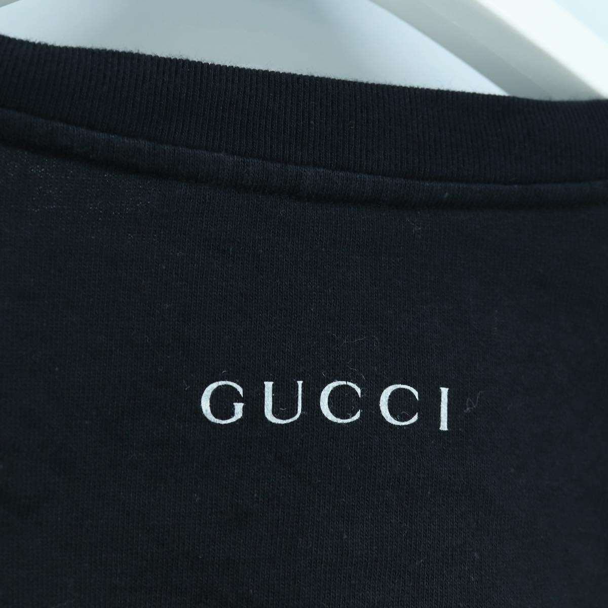 GUCCI GUCCIxDisney Donald Short Sleeved T Shirt Cotton Black Auth 167055M