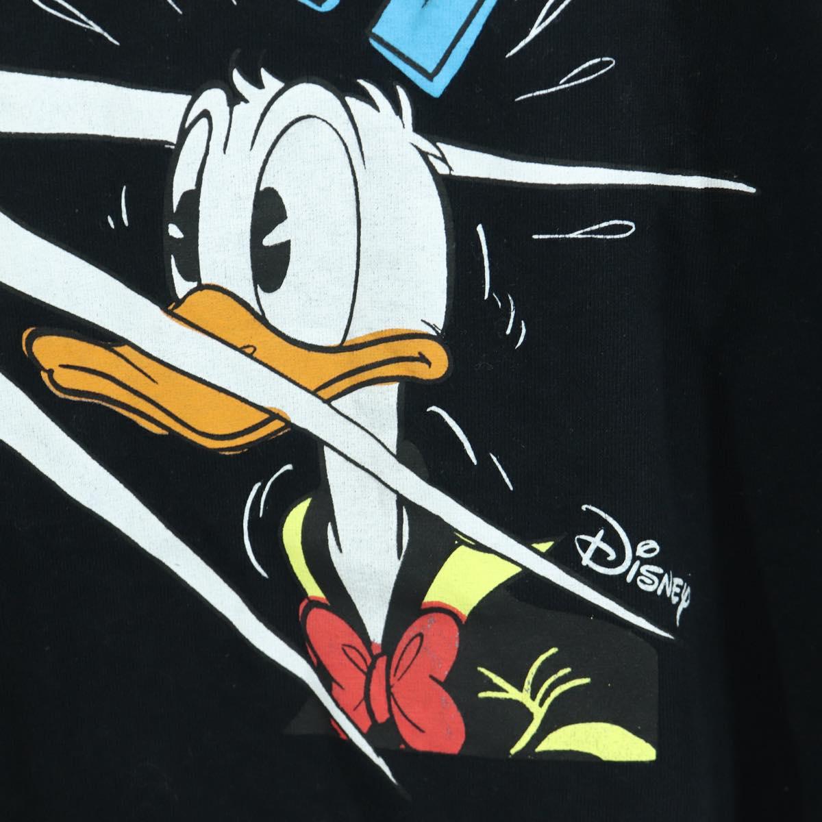 GUCCI GUCCIxDisney Donald Short Sleeved T Shirt Cotton Black Auth 167055M
