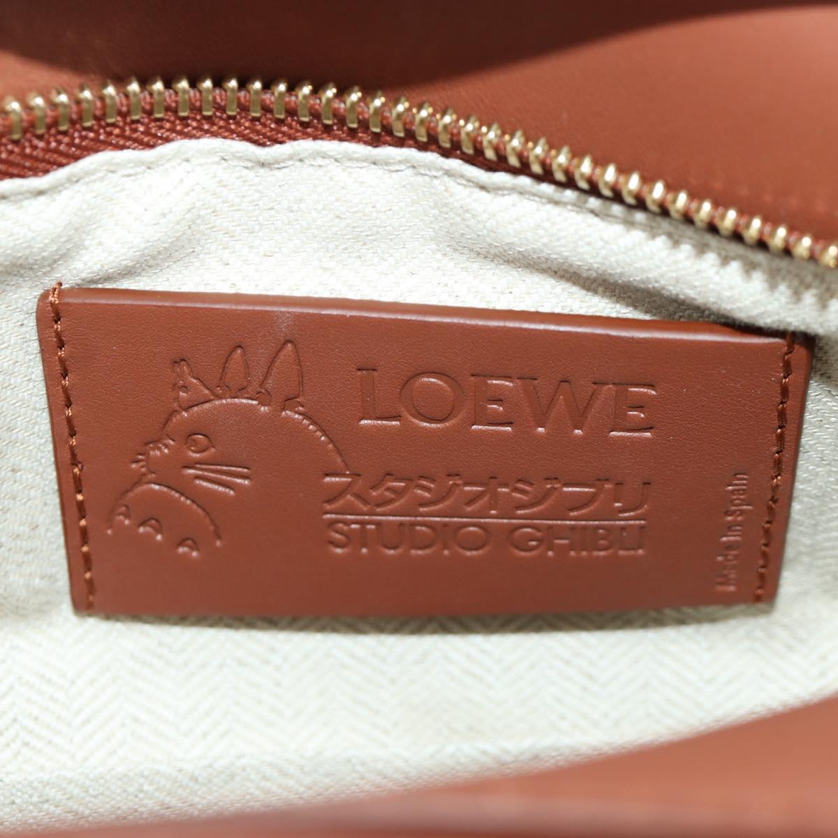 LOEWE ﾃ Ghibli Howl's Moving Castle Puzzle Small Calcifer Leather 2way 167069SM