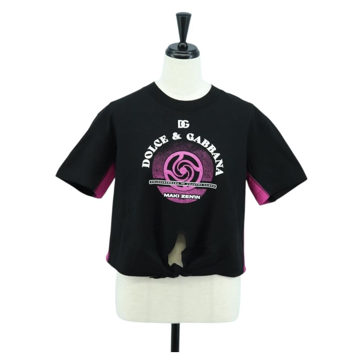 DOLCE&GABBANA D&G x Jujutsu Kaisen Cut T Shirt Cotton Black Auth 167071SM