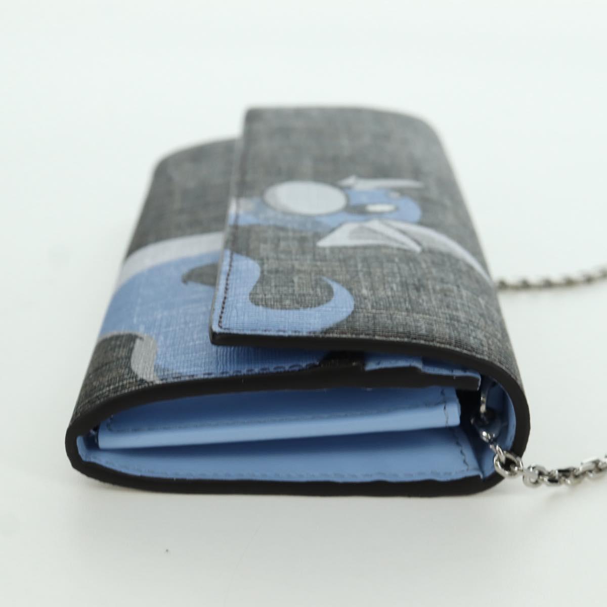 FENDI x FRGMT x POKﾃ窺ON Zucca Canvas Shoulder Wallet Mini Ryu Auth 167075SM