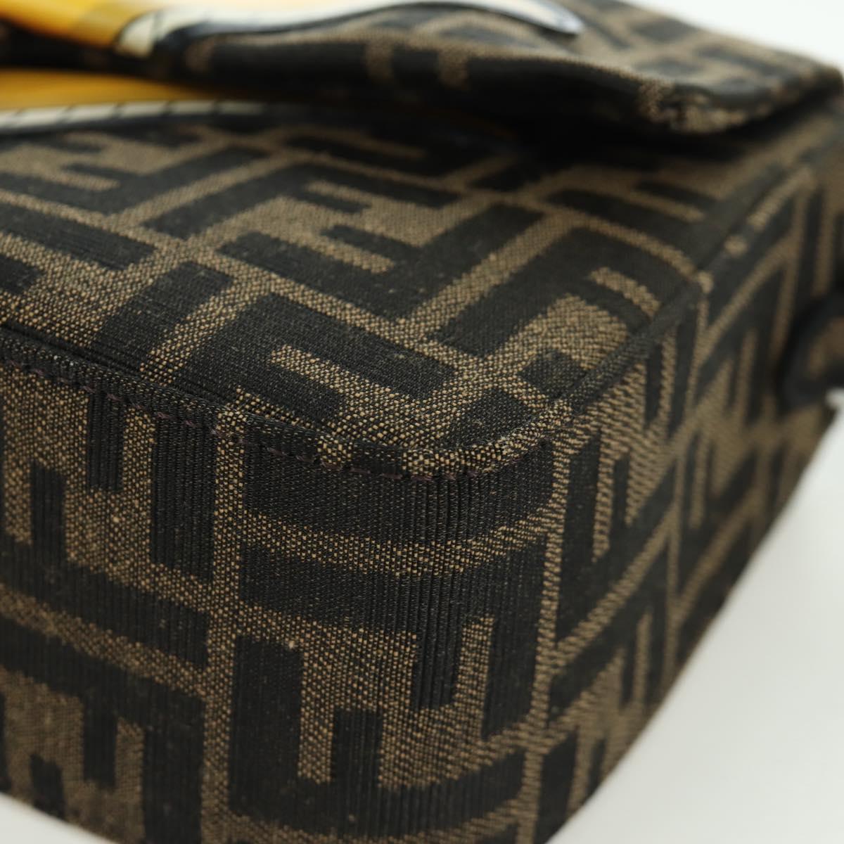 FENDI Zucca Canvas Dragonfly FRGMT POKﾃ窺ON Mamma Baguette Black Auth 167082SM