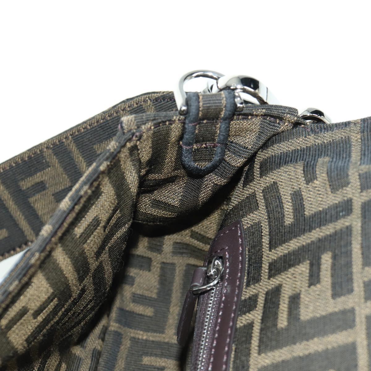 FENDI Zucca Canvas Dragonfly FRGMT POKﾃ窺ON Mamma Baguette Black Auth 167082SM