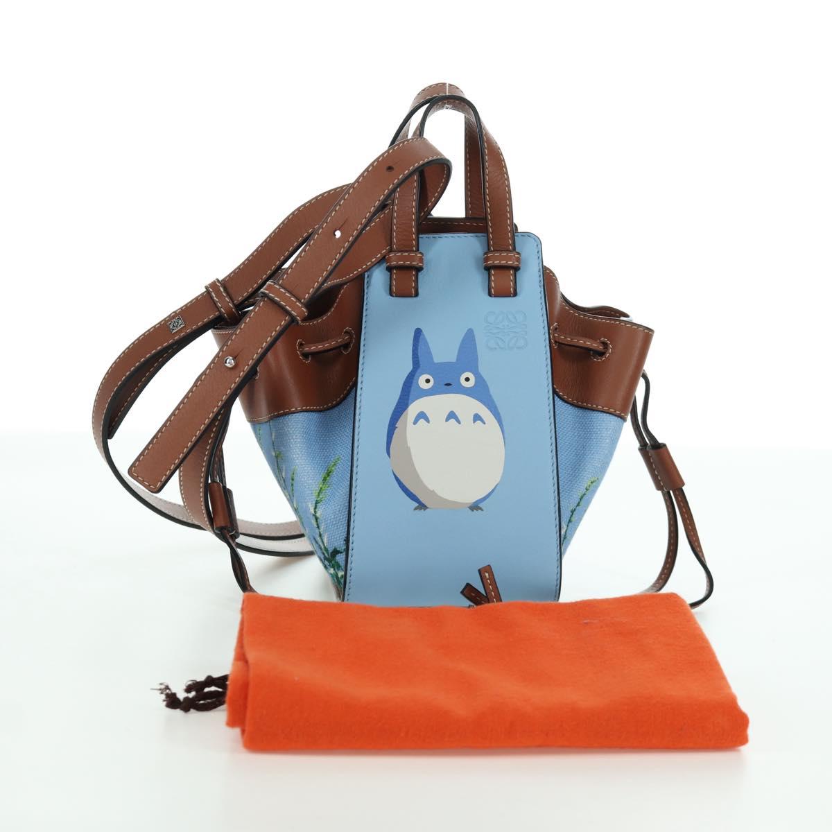 LOEWE ﾃ Ghibli My Neighbor Totoro Hammock Draw Sling Medium Totoro Auth 167089SM
