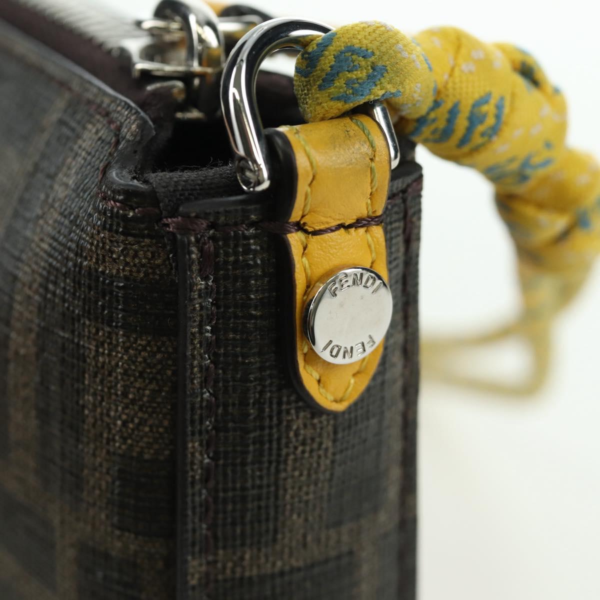FENDI Zucca Canvas Dragonfly FENDI x FRGMT x POKﾃ窺ON Bag Black Auth 167090SM