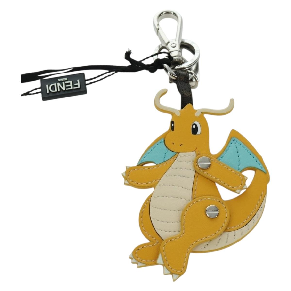 FENDI FENDI x FRGMT x POKﾃ窺ON Dragonite Charm Yellow Auth 167091SM