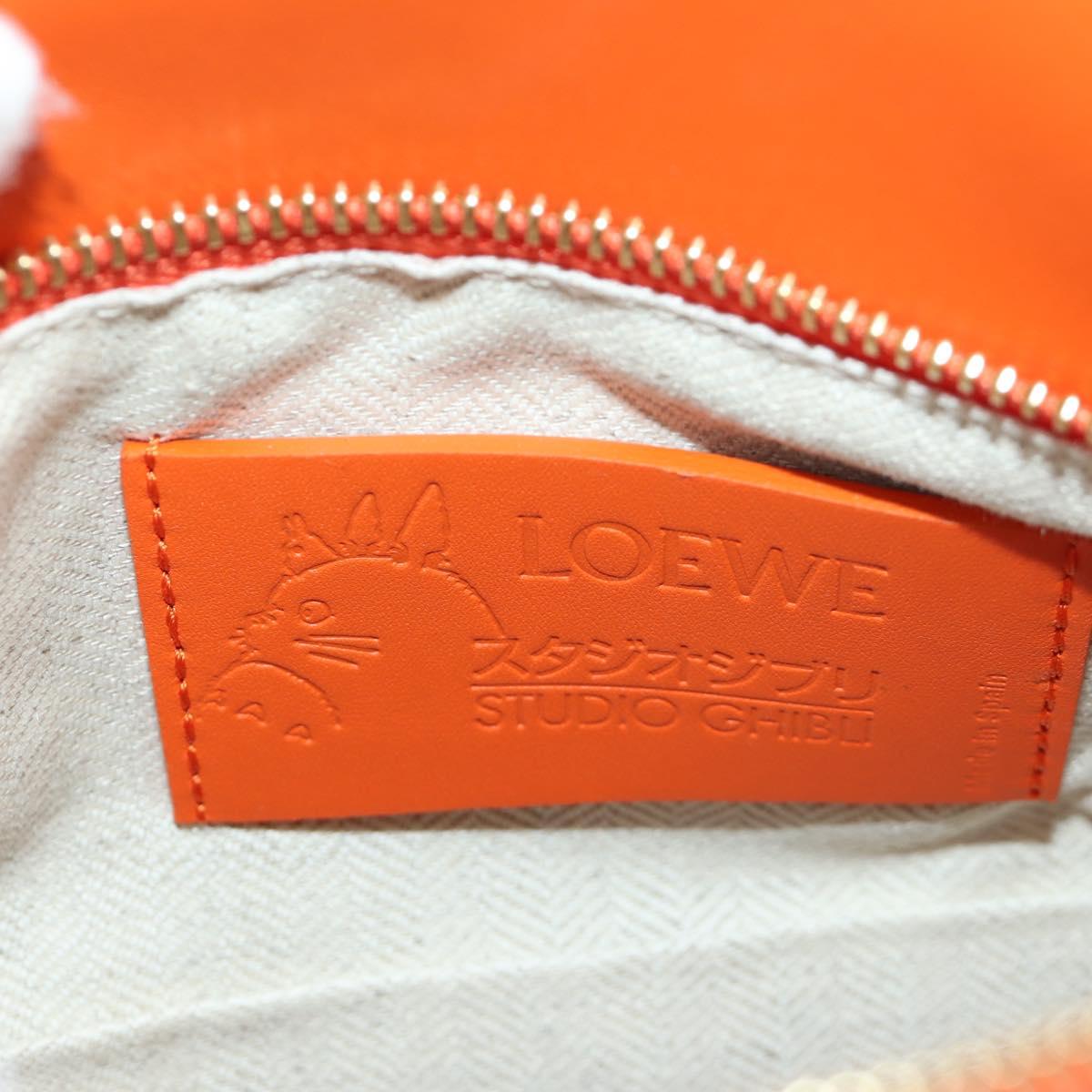LOEWE ﾃ Ghibli Howl's Moving Castle Puzzle Bag Calcifer Orange Auth 167092SM