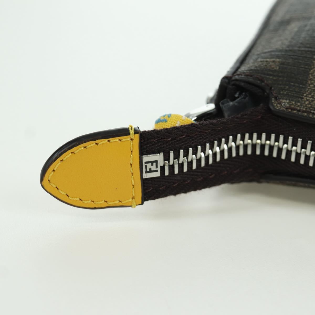 FENDI x FRGMT x POKﾃ窺ON Zucca Canvas Dragonfly Bag Black Brown Auth 167097SM