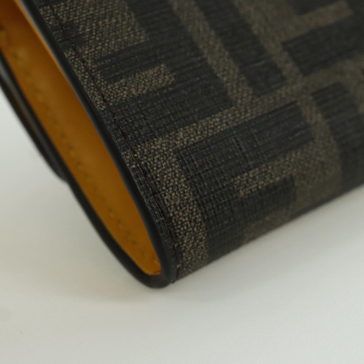 FENDI xFRGMTxPOKﾃ窺ON Zucca Canvas Chain Wallet Dragon Bag Black Auth 167109SM